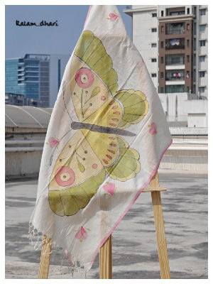 Titli Muslin Cotton Painted Stole