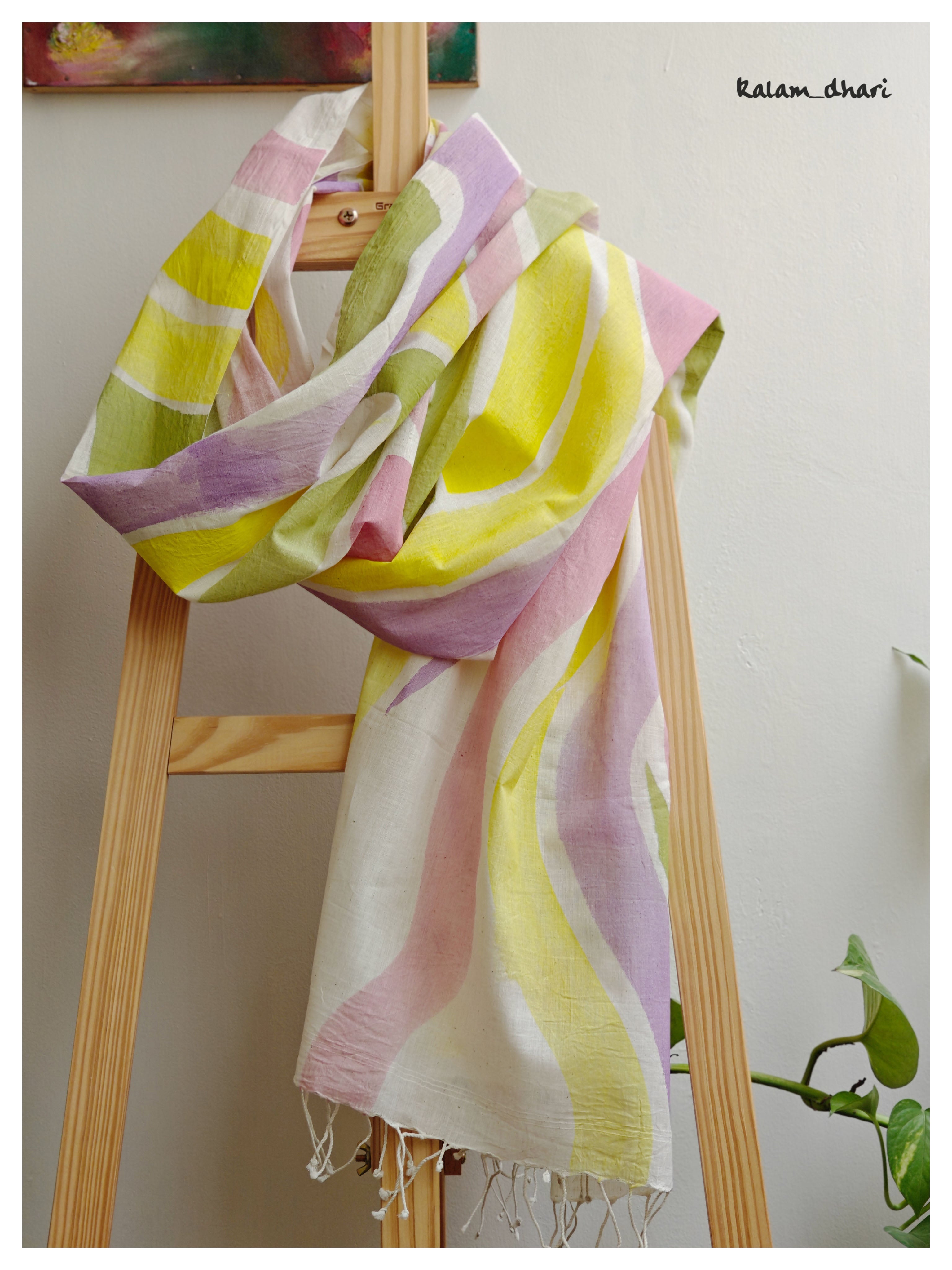 Vaayu Muslin Cotton Painted Stole