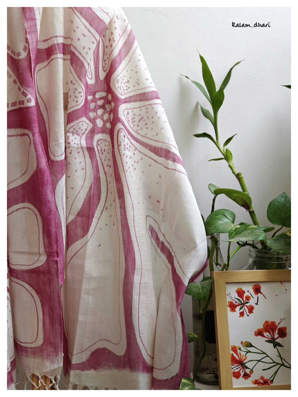 Bindiya Muslin Cotton Painted Stole