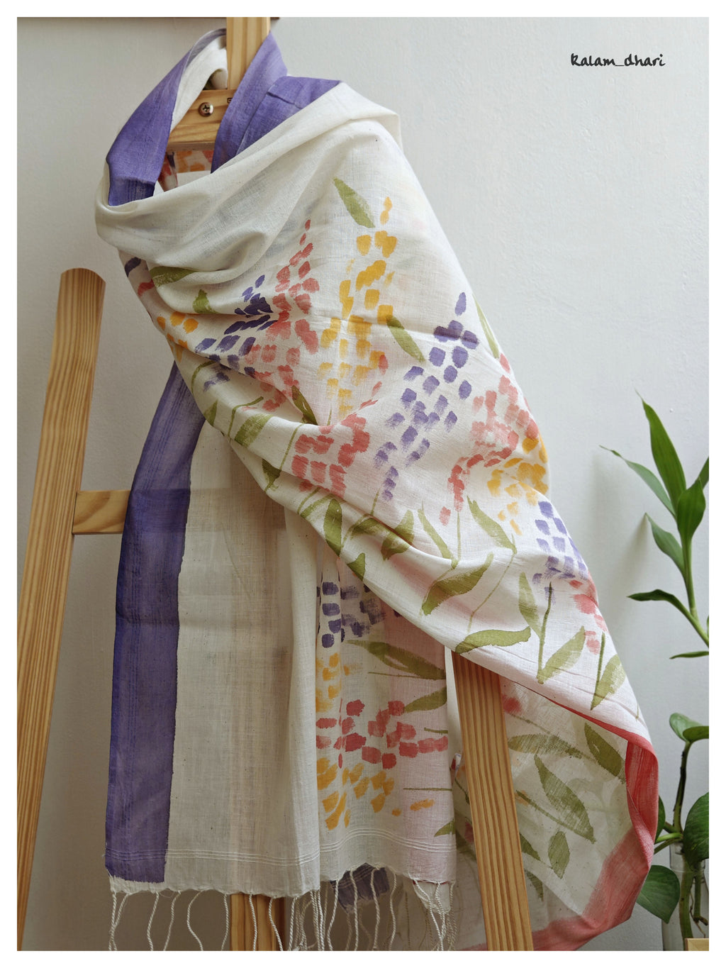 Delphi Muslin Cotton Painted Stole