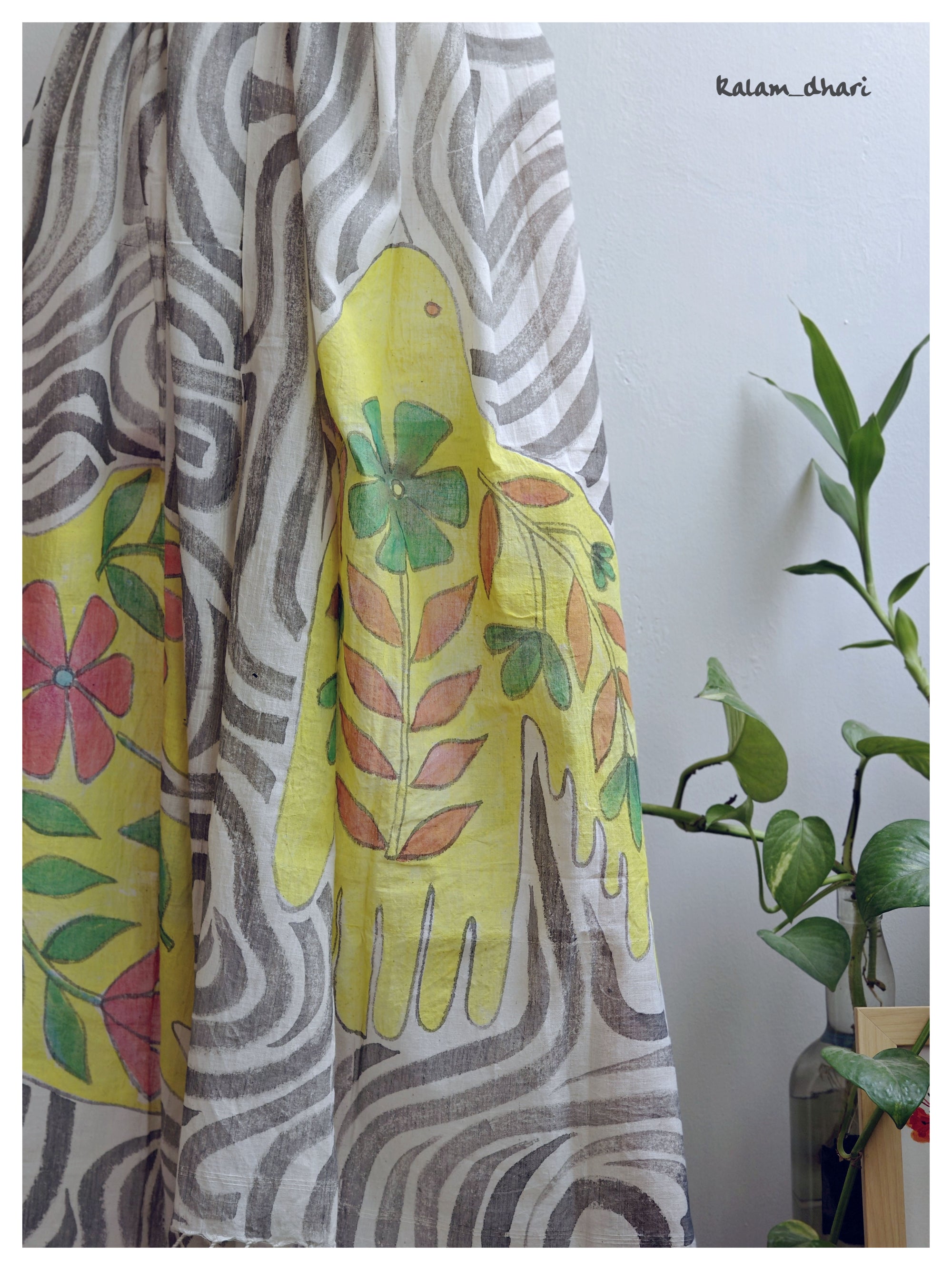 Udaan Muslin Cotton Painted Stole