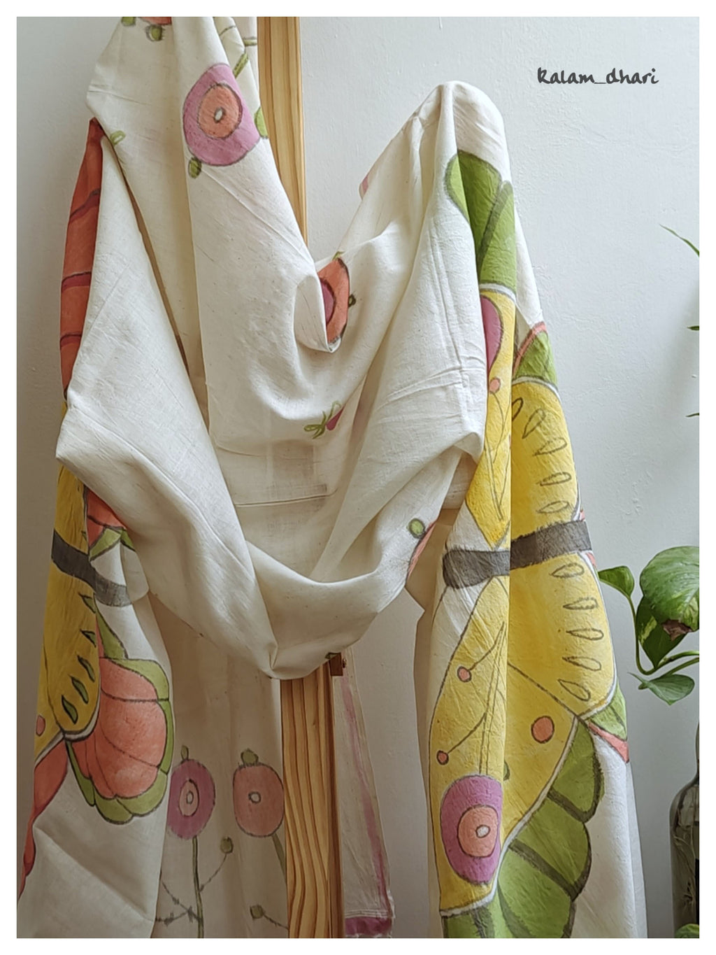 Winged Muslin Cotton Painted Dupatta