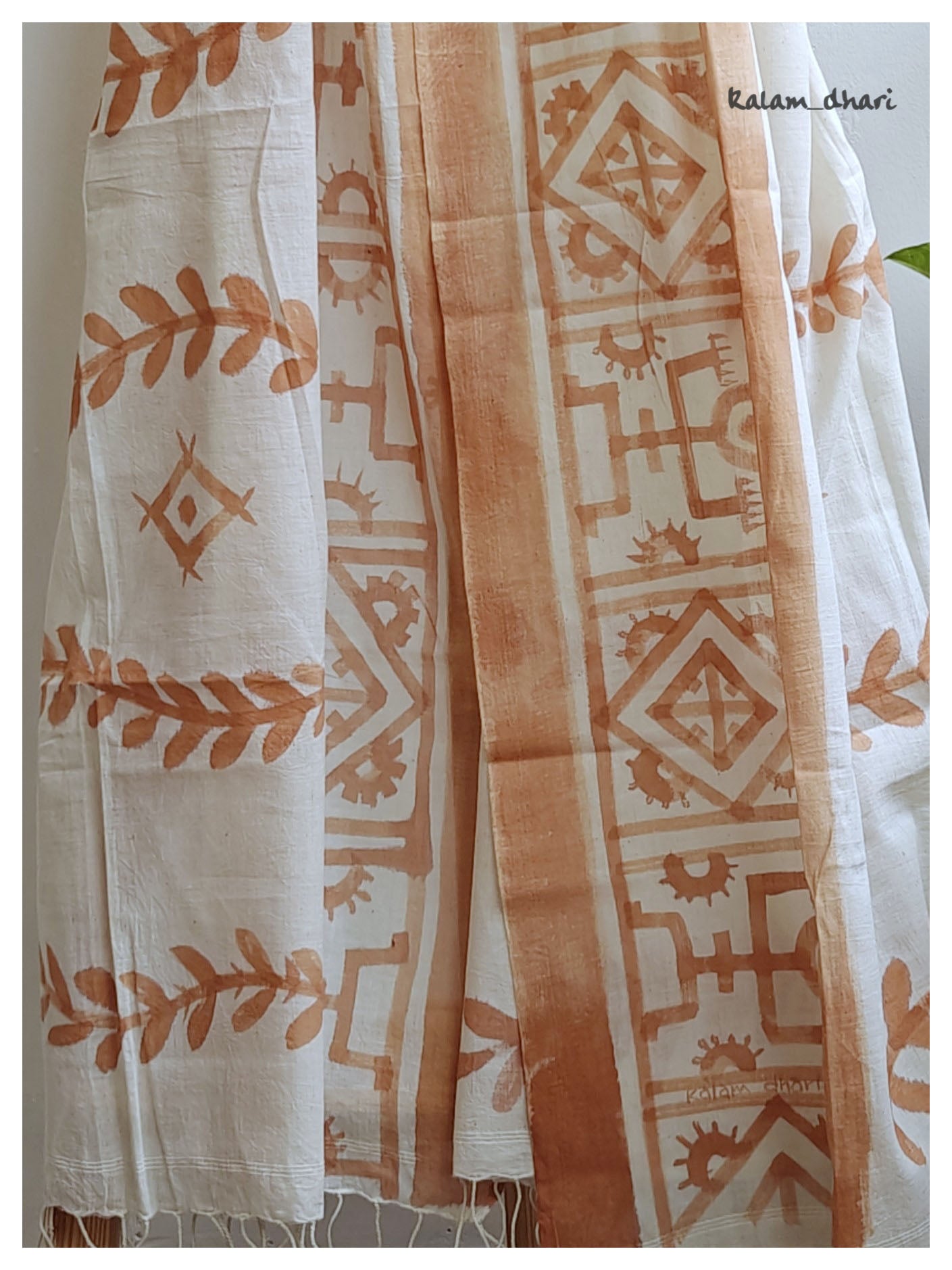 Godna Muslin Cotton Painted Dupatta