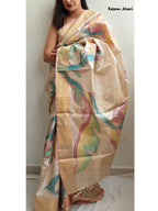 Ajanta Painted Kosa Silk Saree