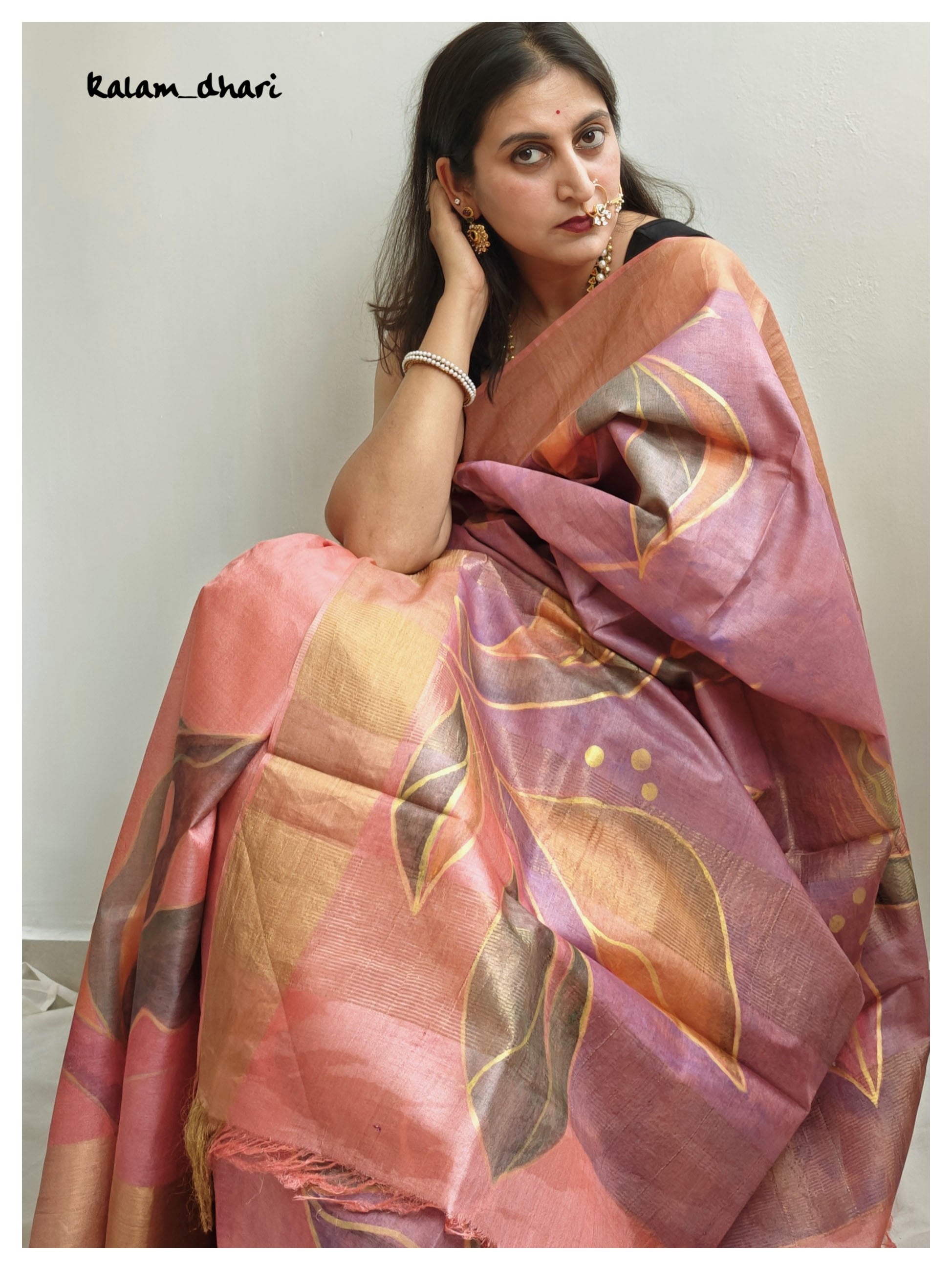 Apsara Painted Kosa Silk Saree