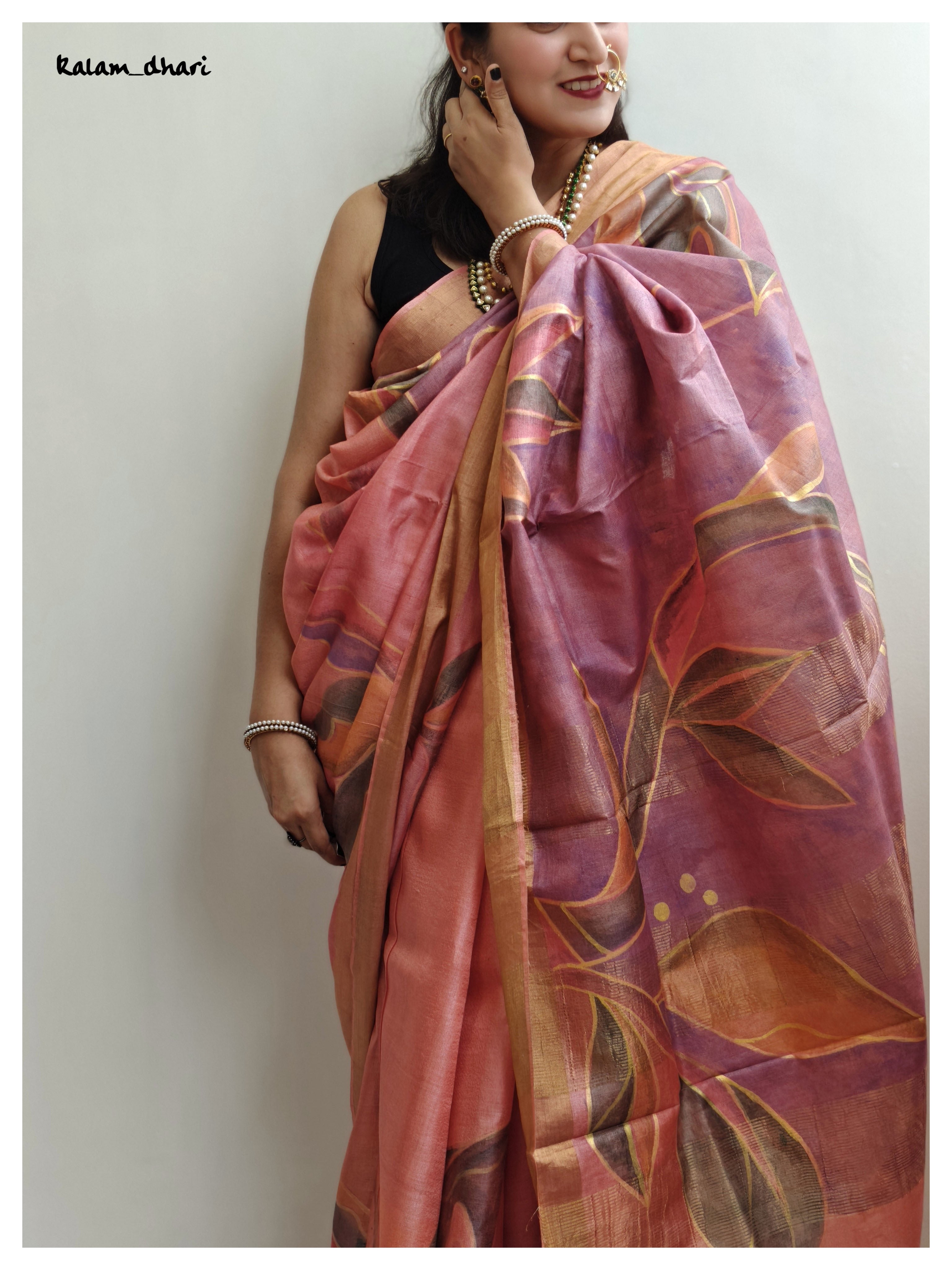 Apsara Painted Kosa Silk Saree