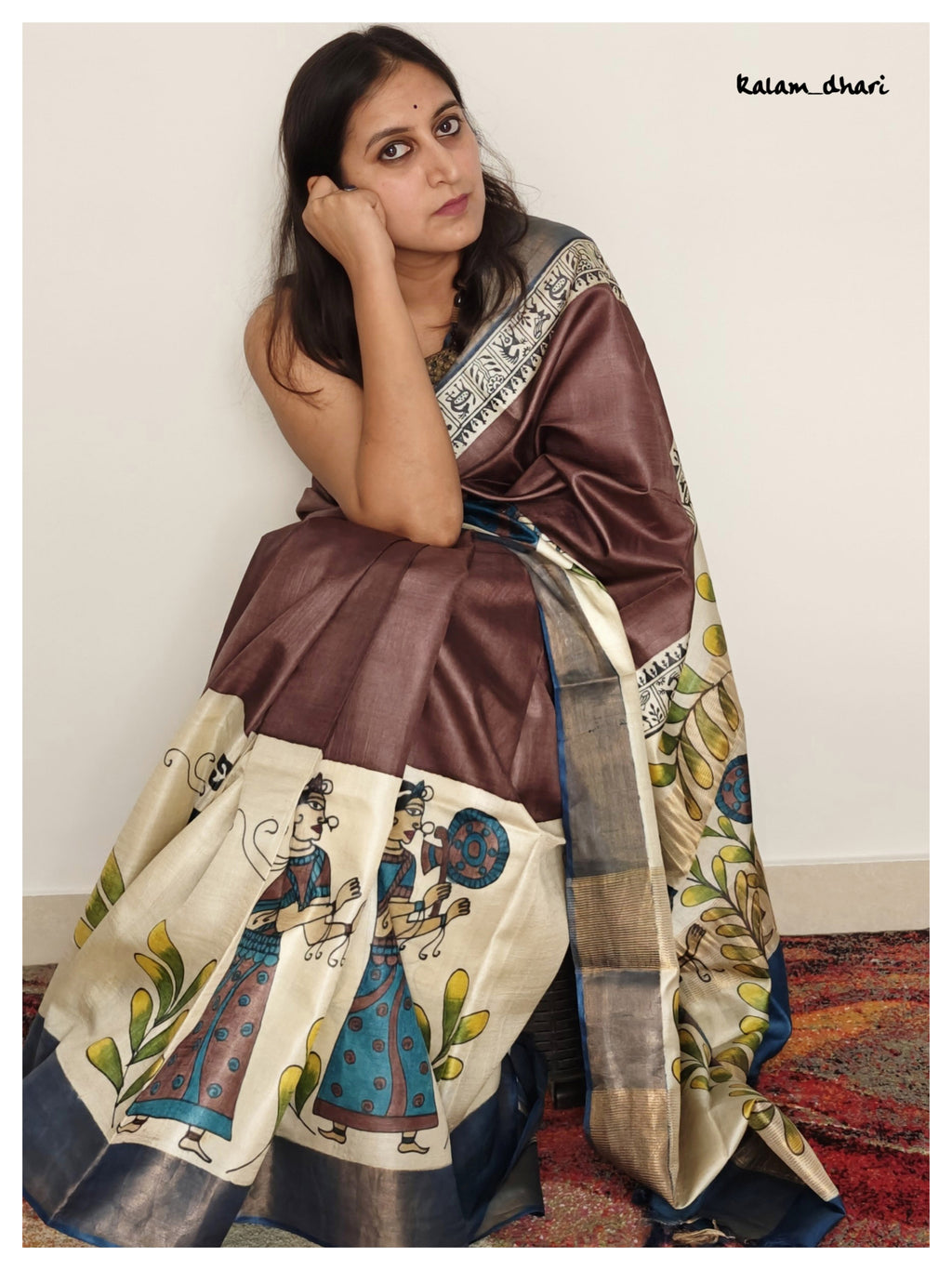 Tribal Painted Kosa Silk Saree