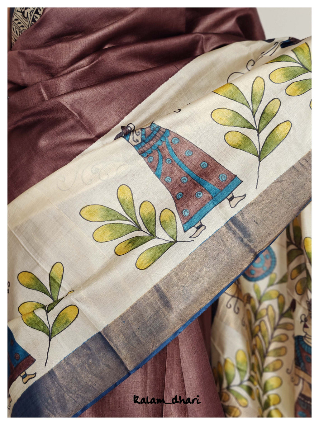 Tribal Painted Kosa Silk Saree