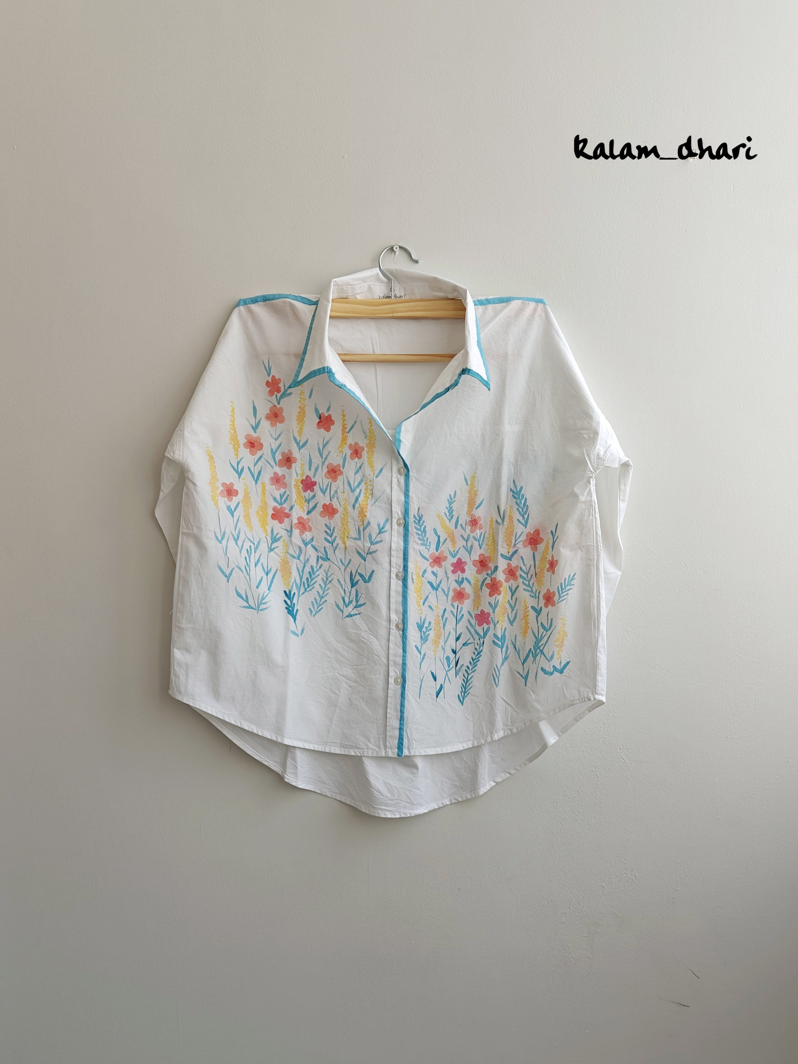 Wildflowers Painted Oversized Shirt