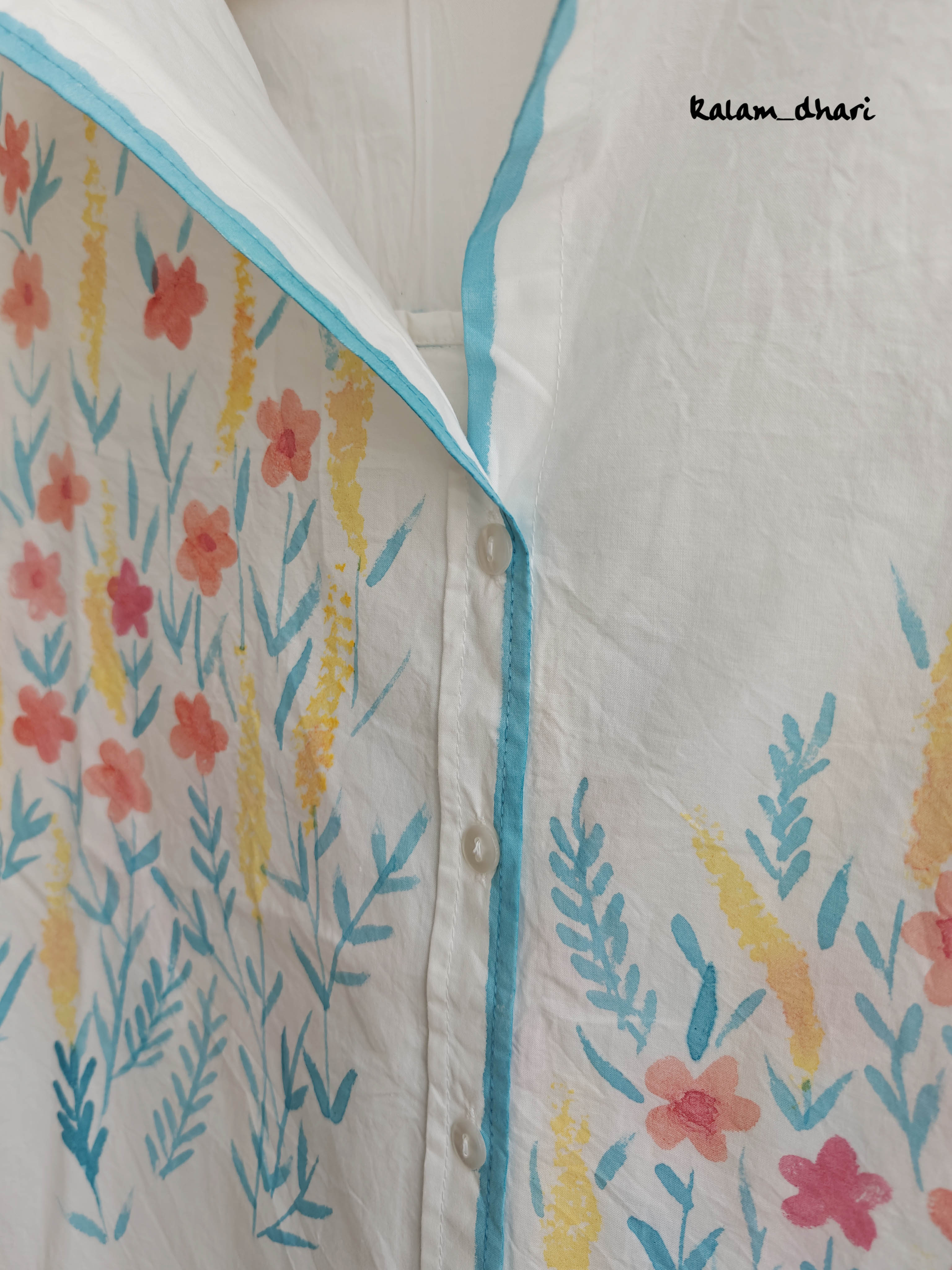 Wildflowers Painted Oversized Shirt