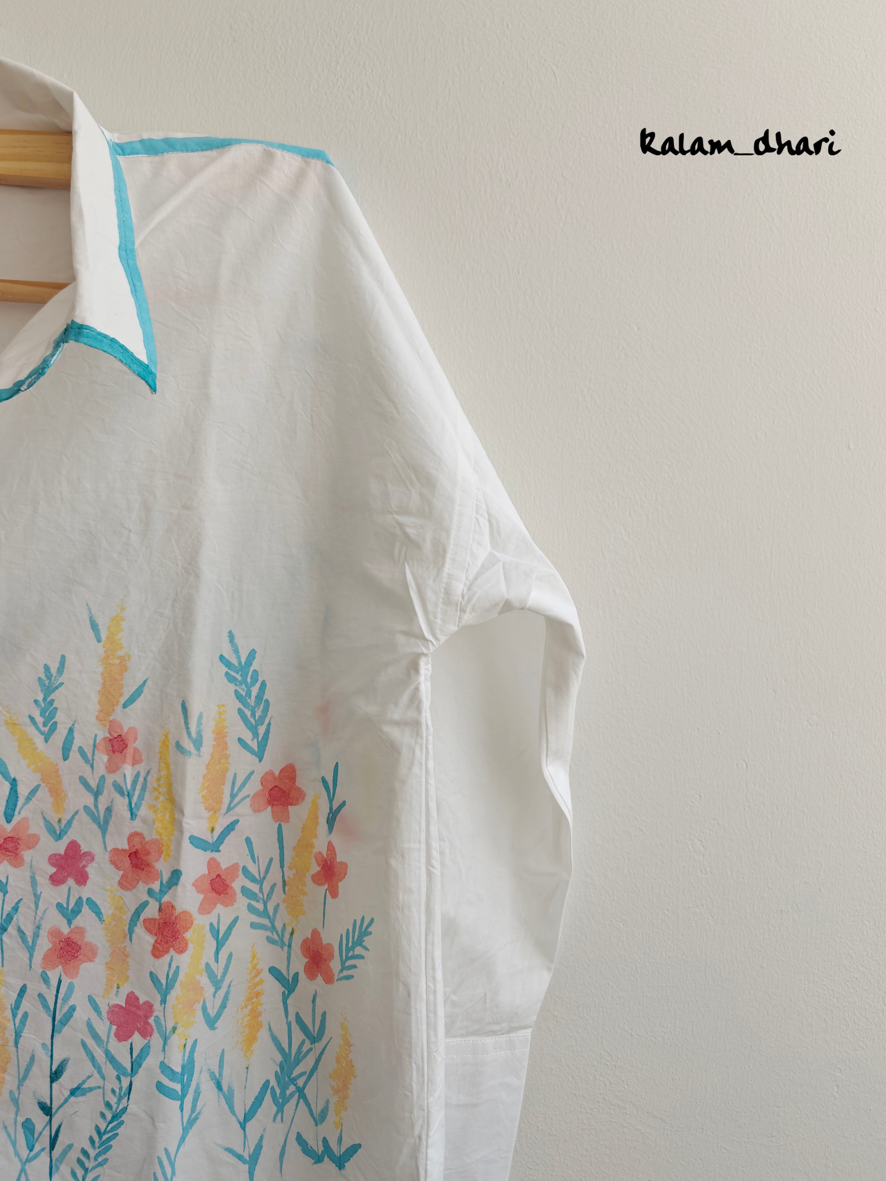 Wildflowers Painted Oversized Shirt