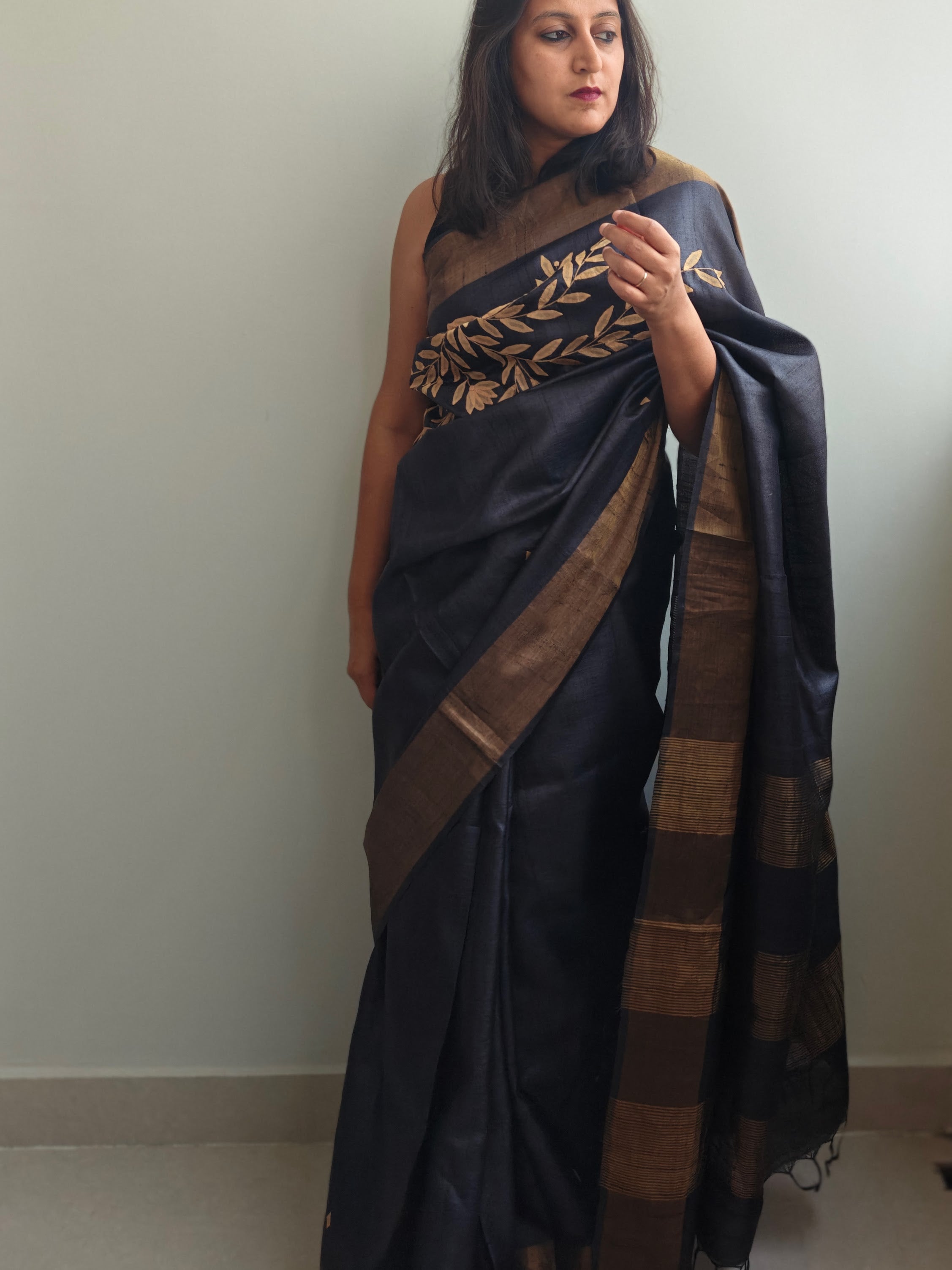 Kalli Applique Kosa Saree