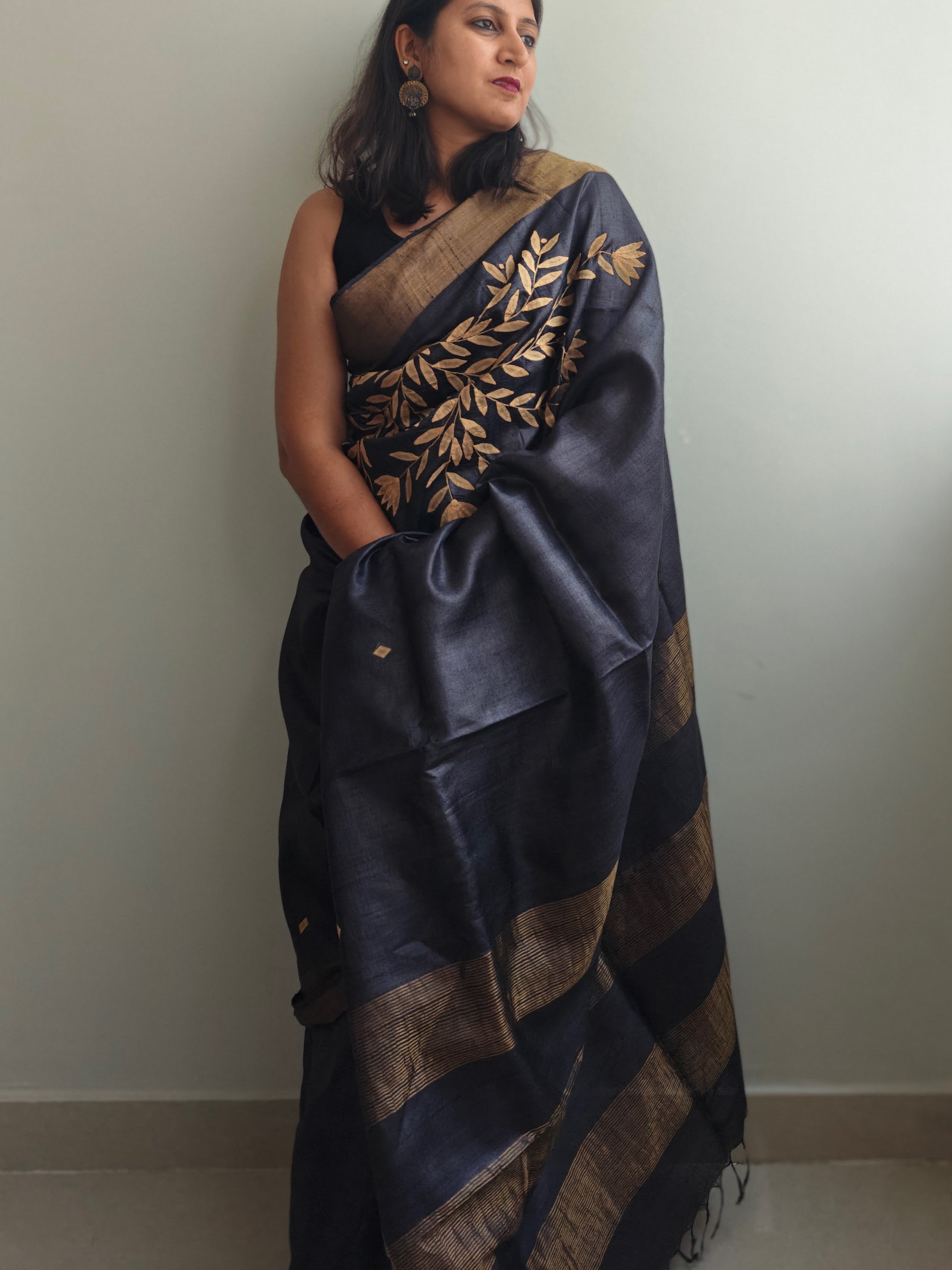 Kalli Applique Kosa Saree