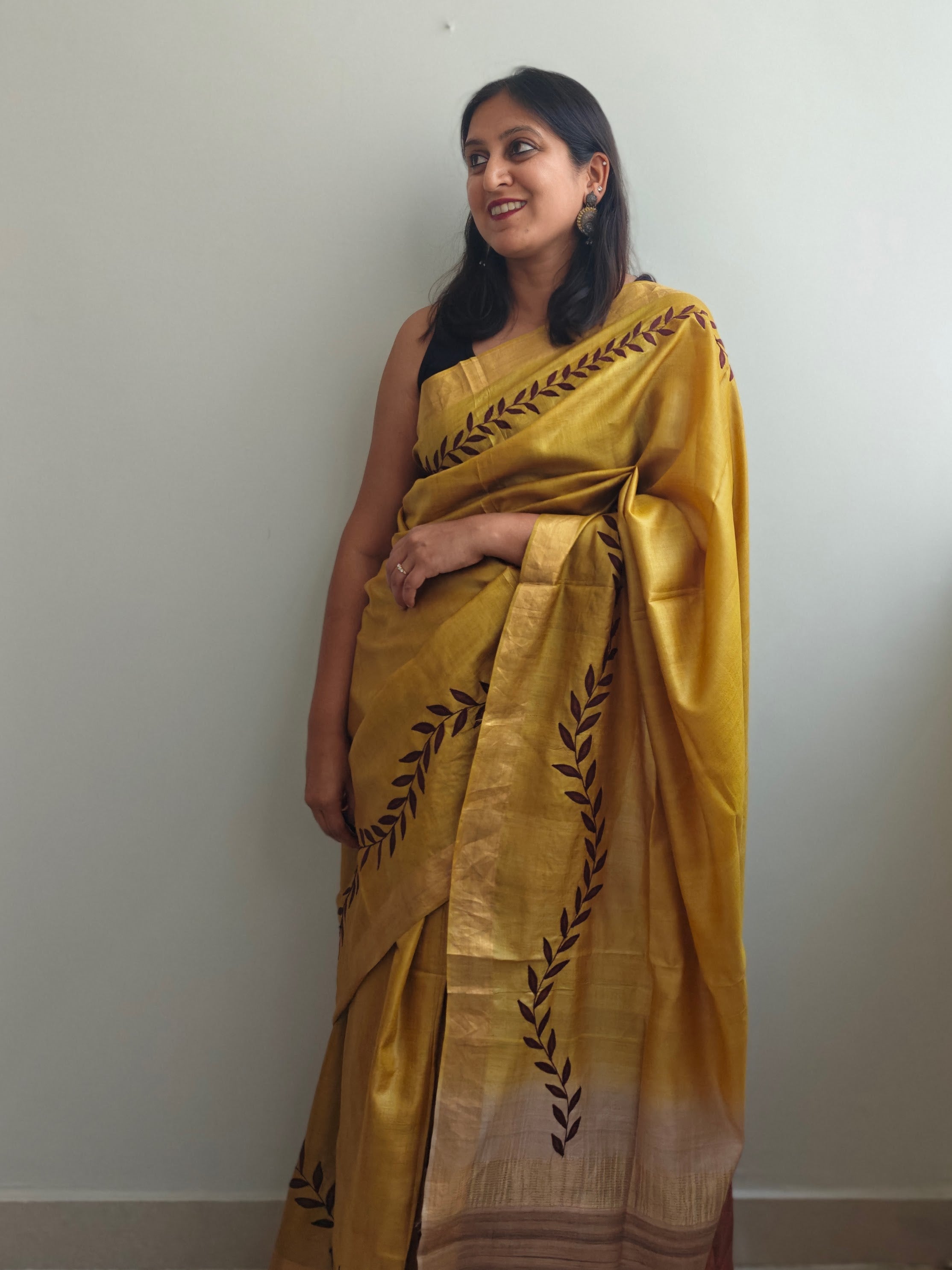 Prakashi Applique Kosa saree
