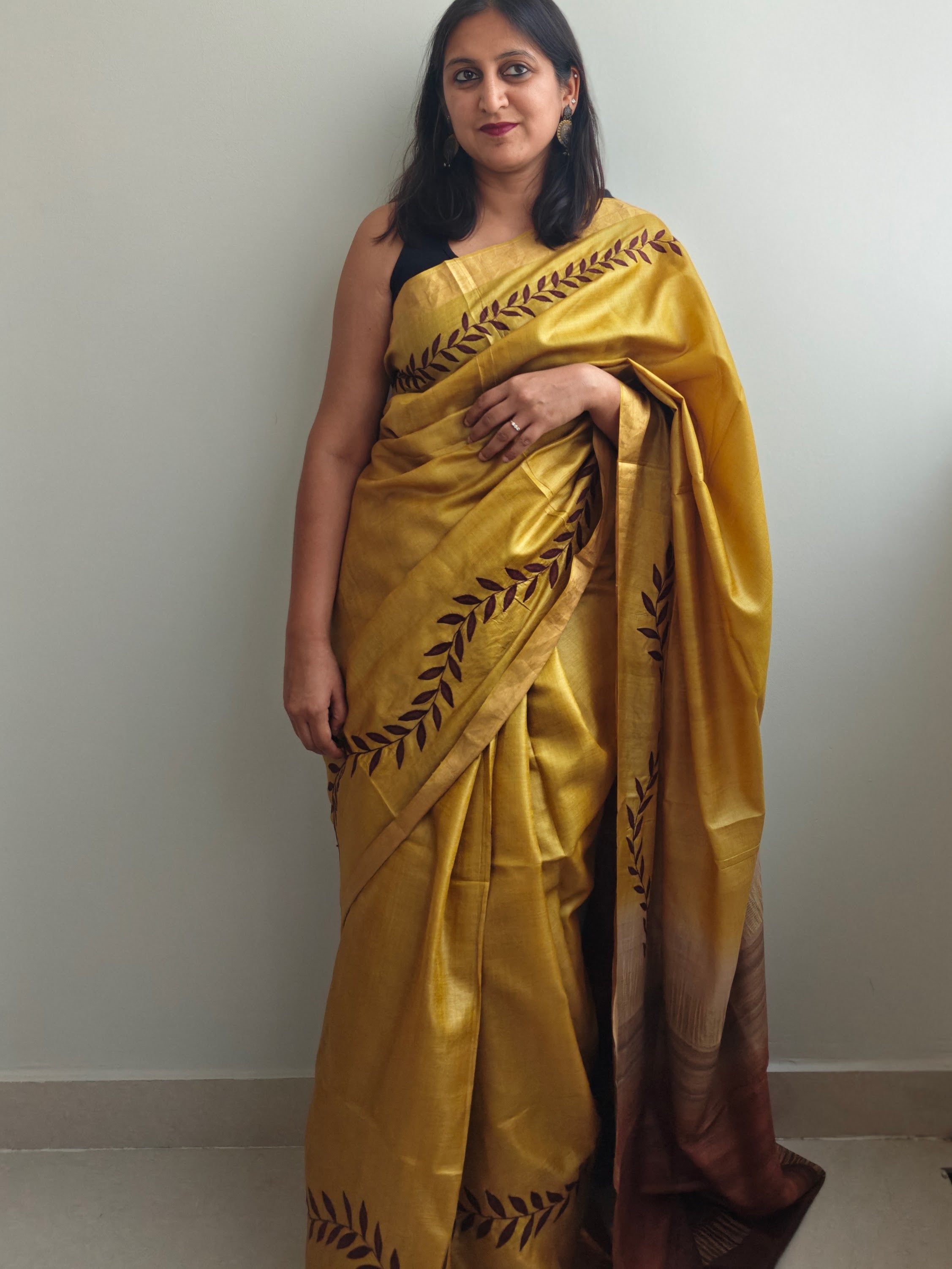 Prakashi Applique Kosa saree