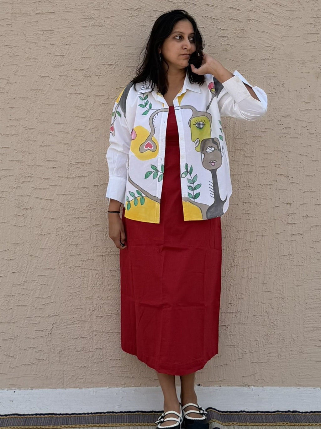 Self Love Painted Oversized Shirt