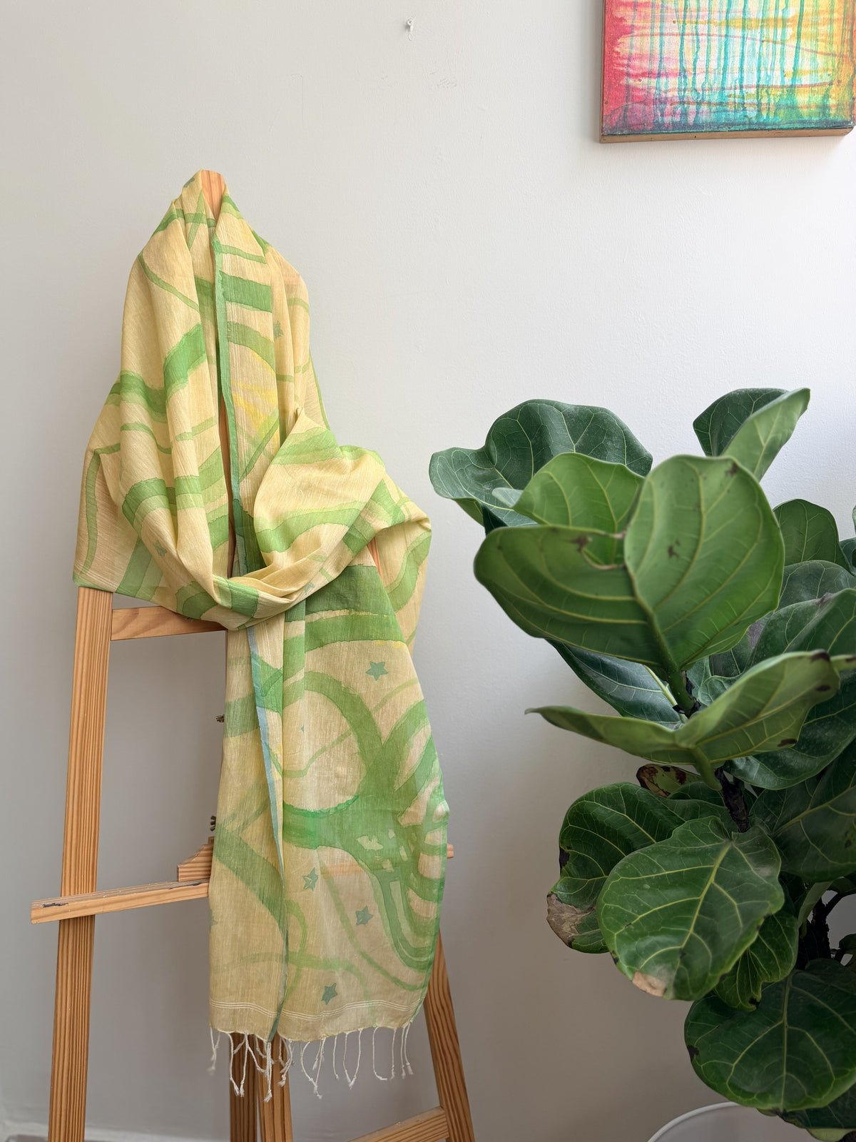 Lehar Painted Cotton Stole
