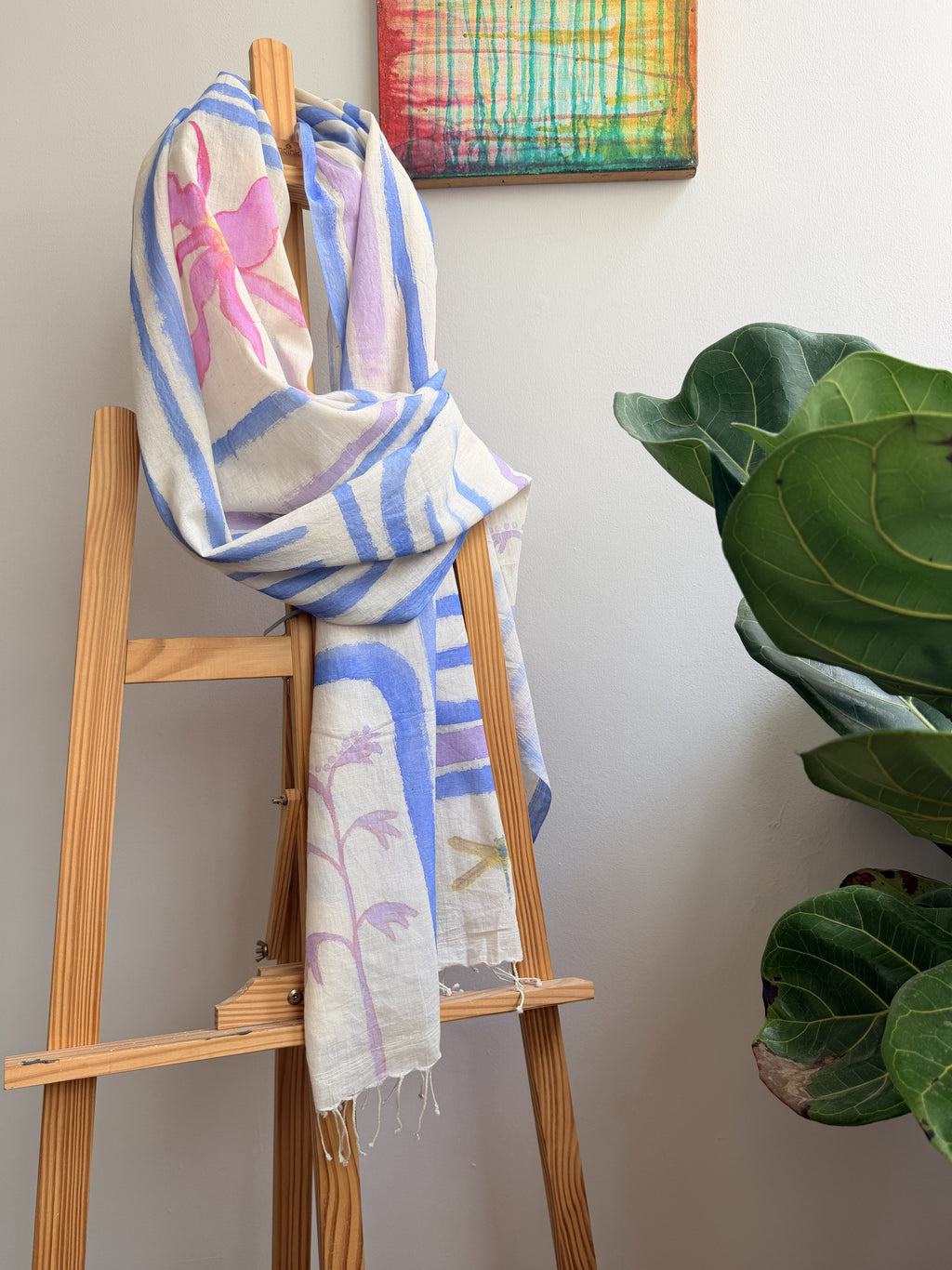 Painted Cotton Stole