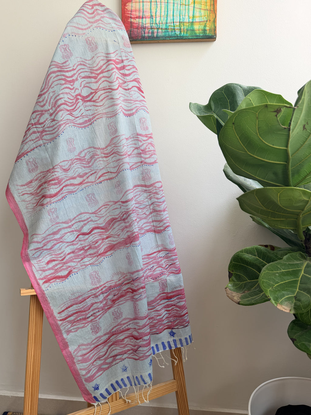 Jelly Painted Cotton Stole