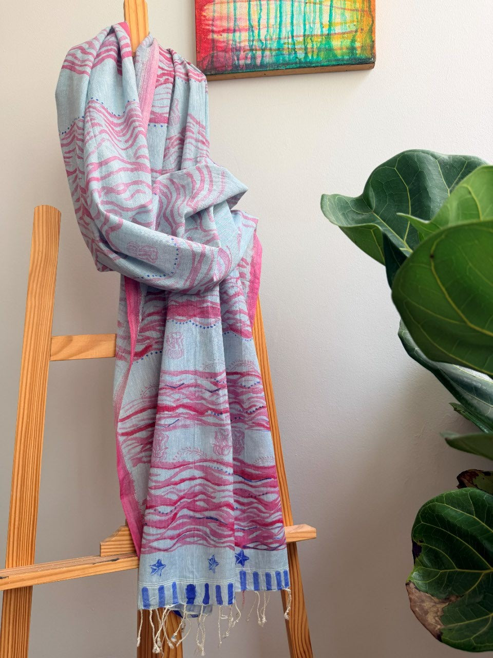 Jelly Painted Cotton Stole