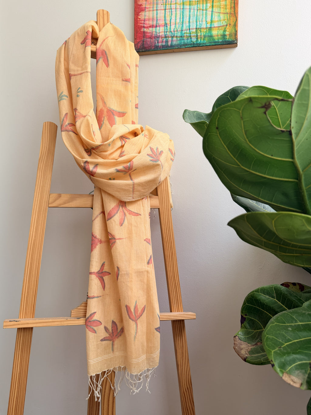Pankhuri Painted Cotton Stole
