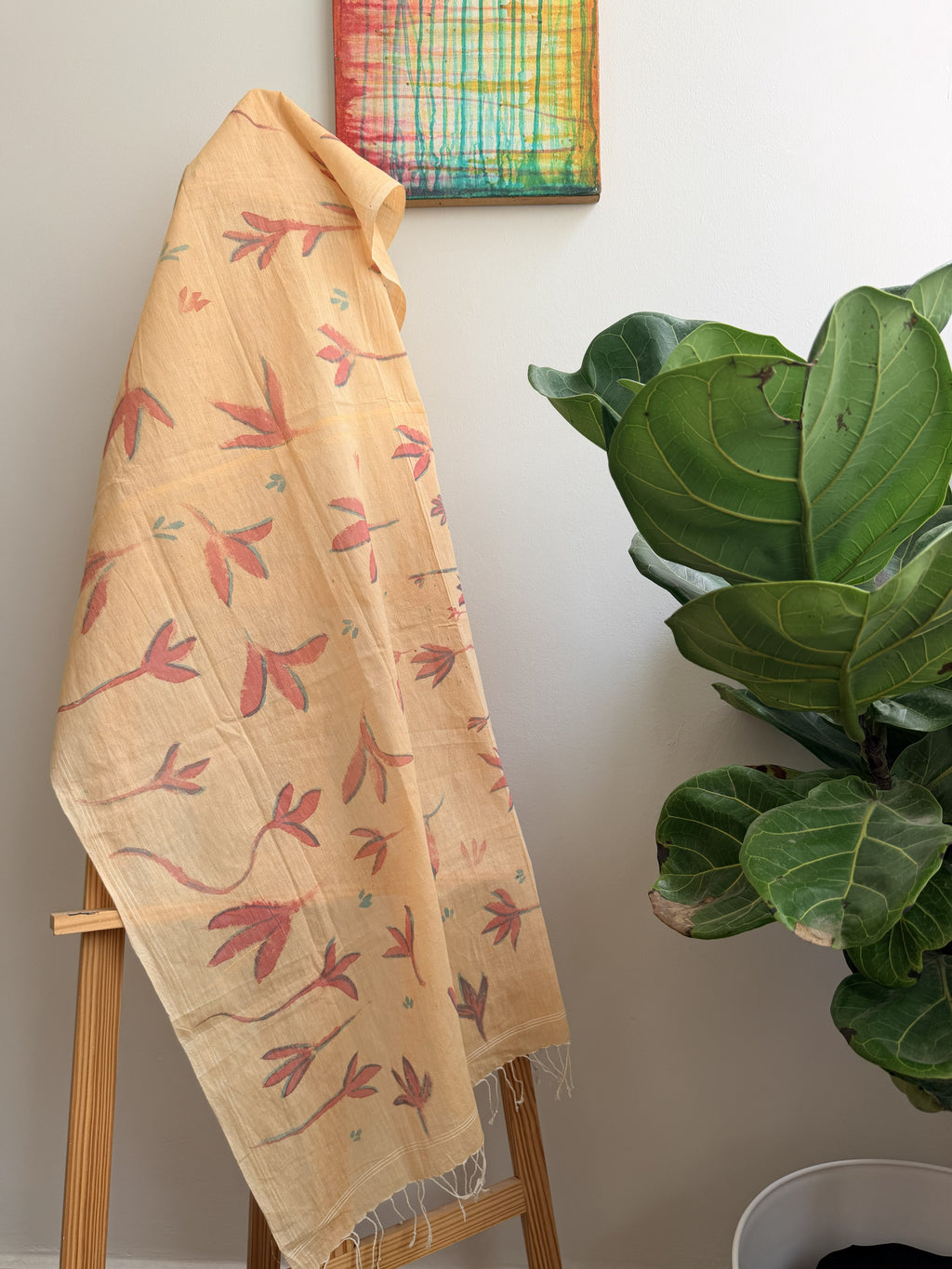 Pankhuri Painted Cotton Stole