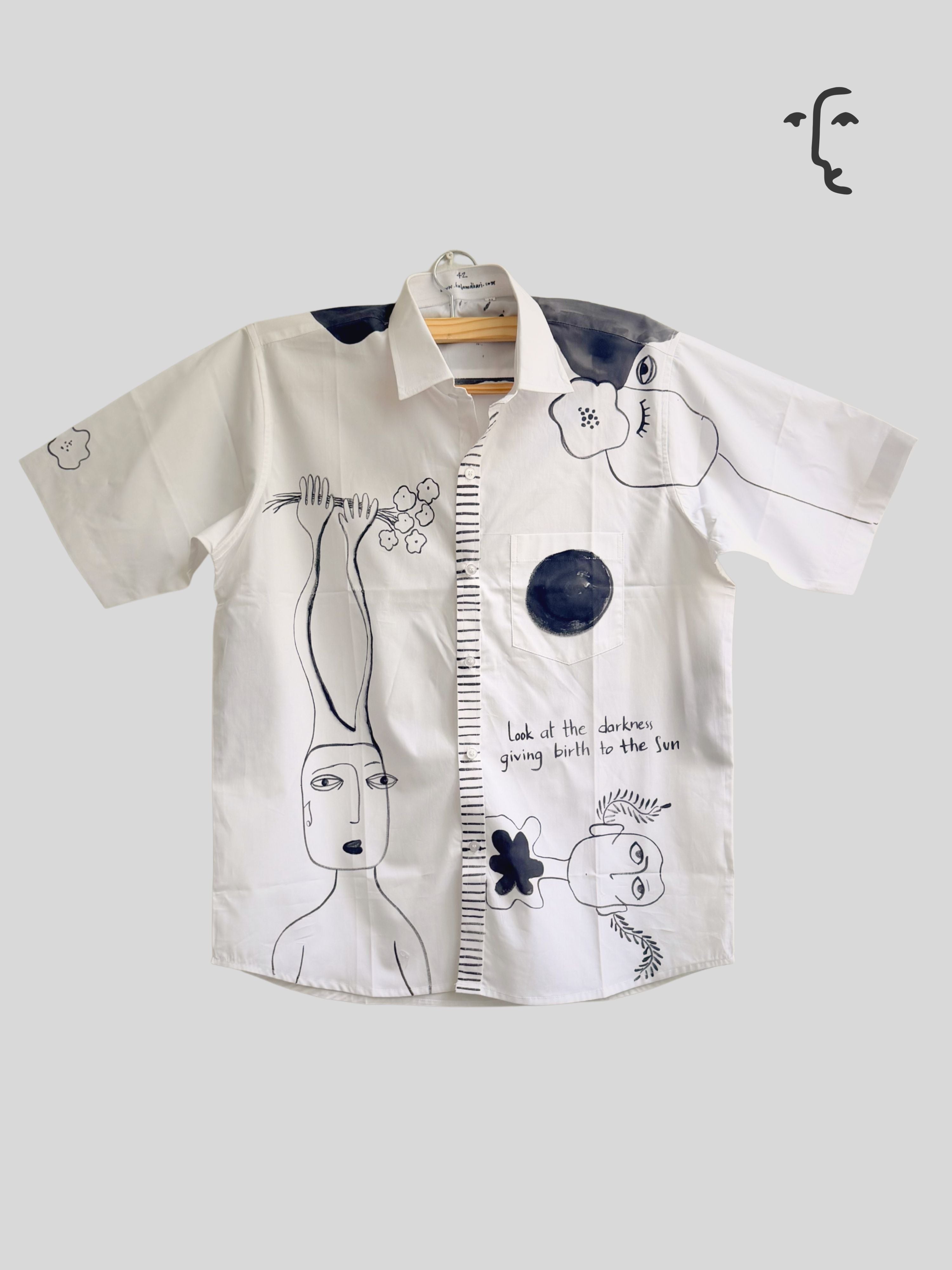 Dark Sun Painted Half Shirt