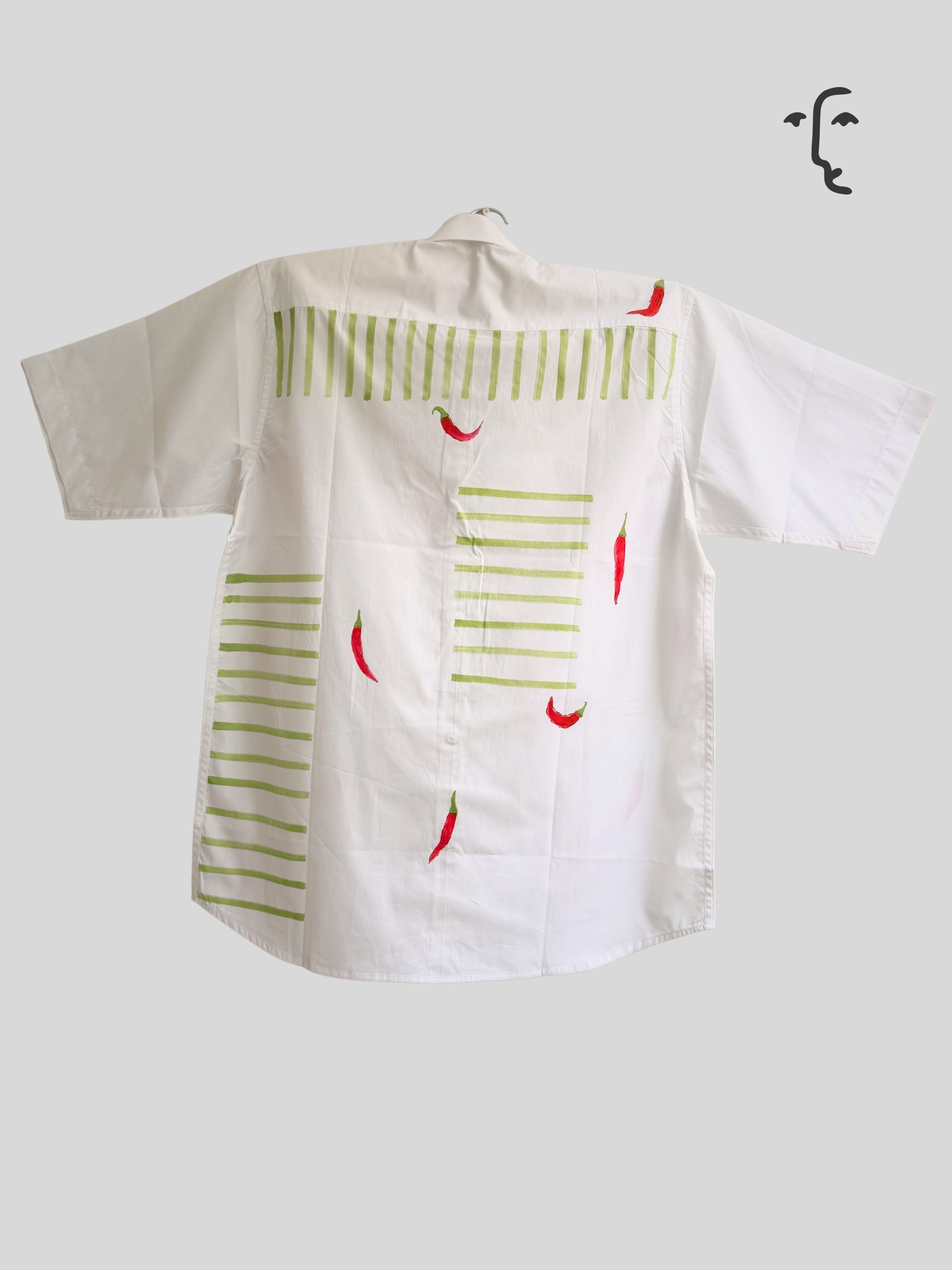 Mirchi Painted Half Shirt