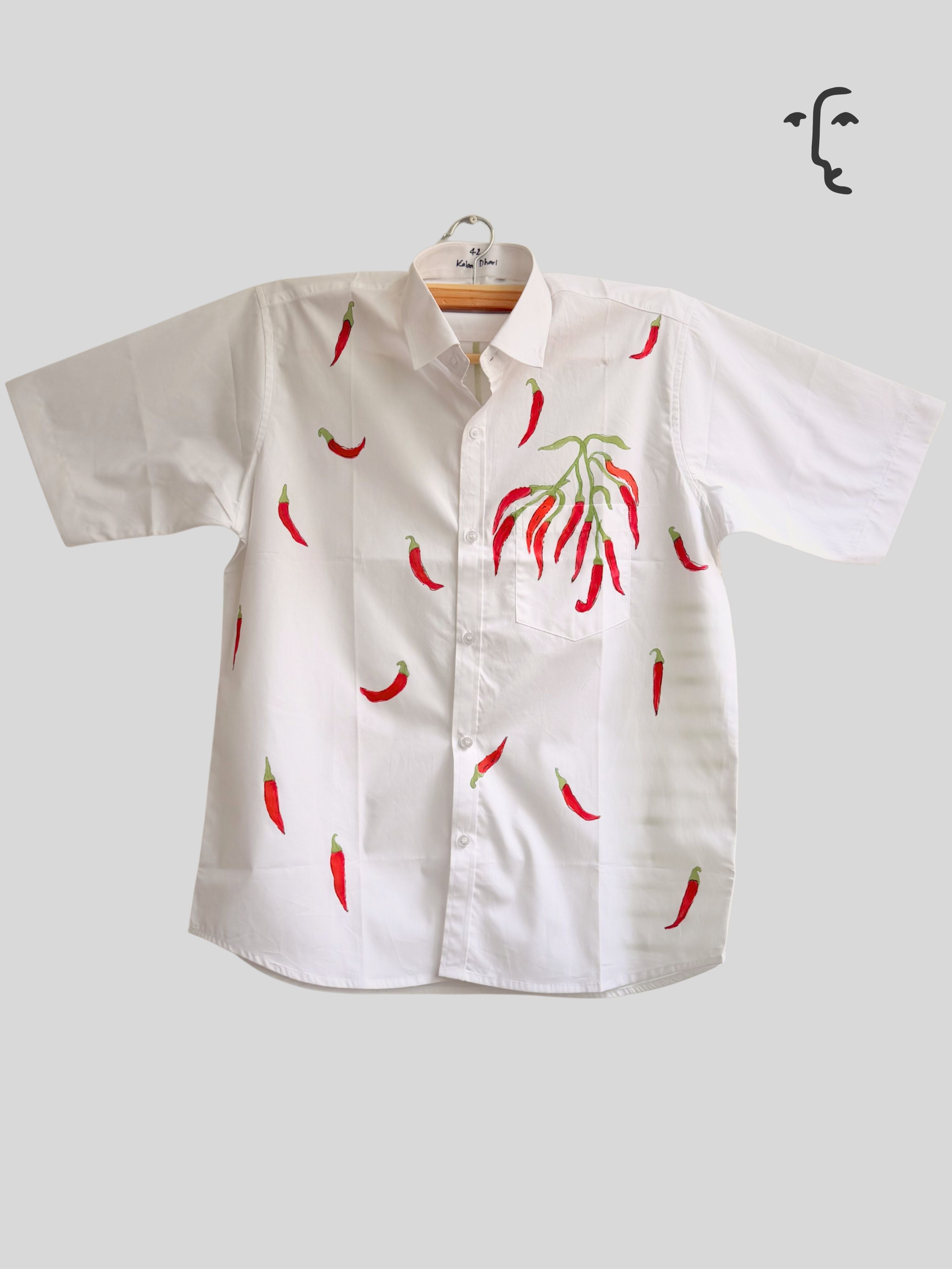 Mirchi Painted Half Shirt