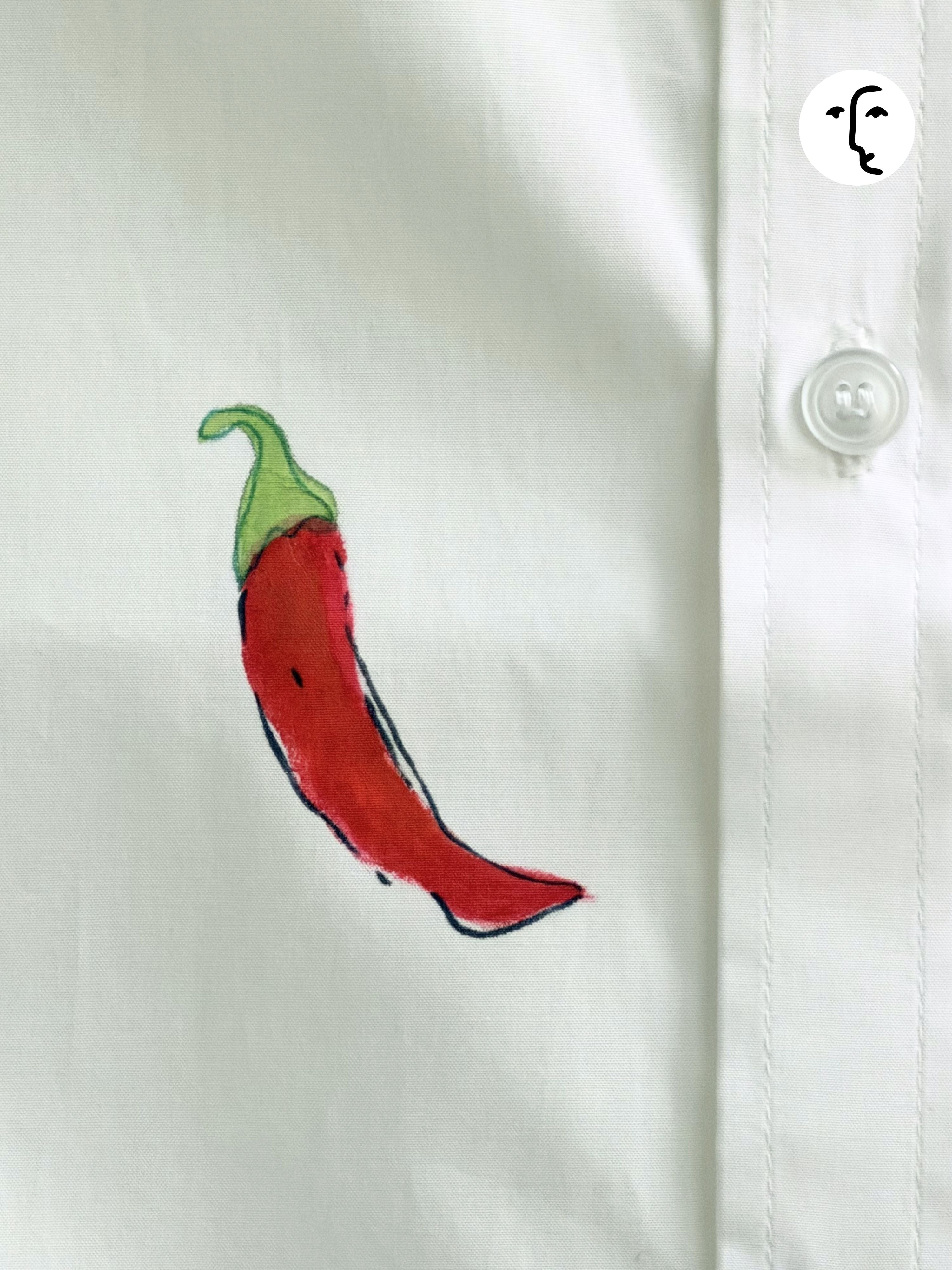 Mirchi Painted Half Shirt