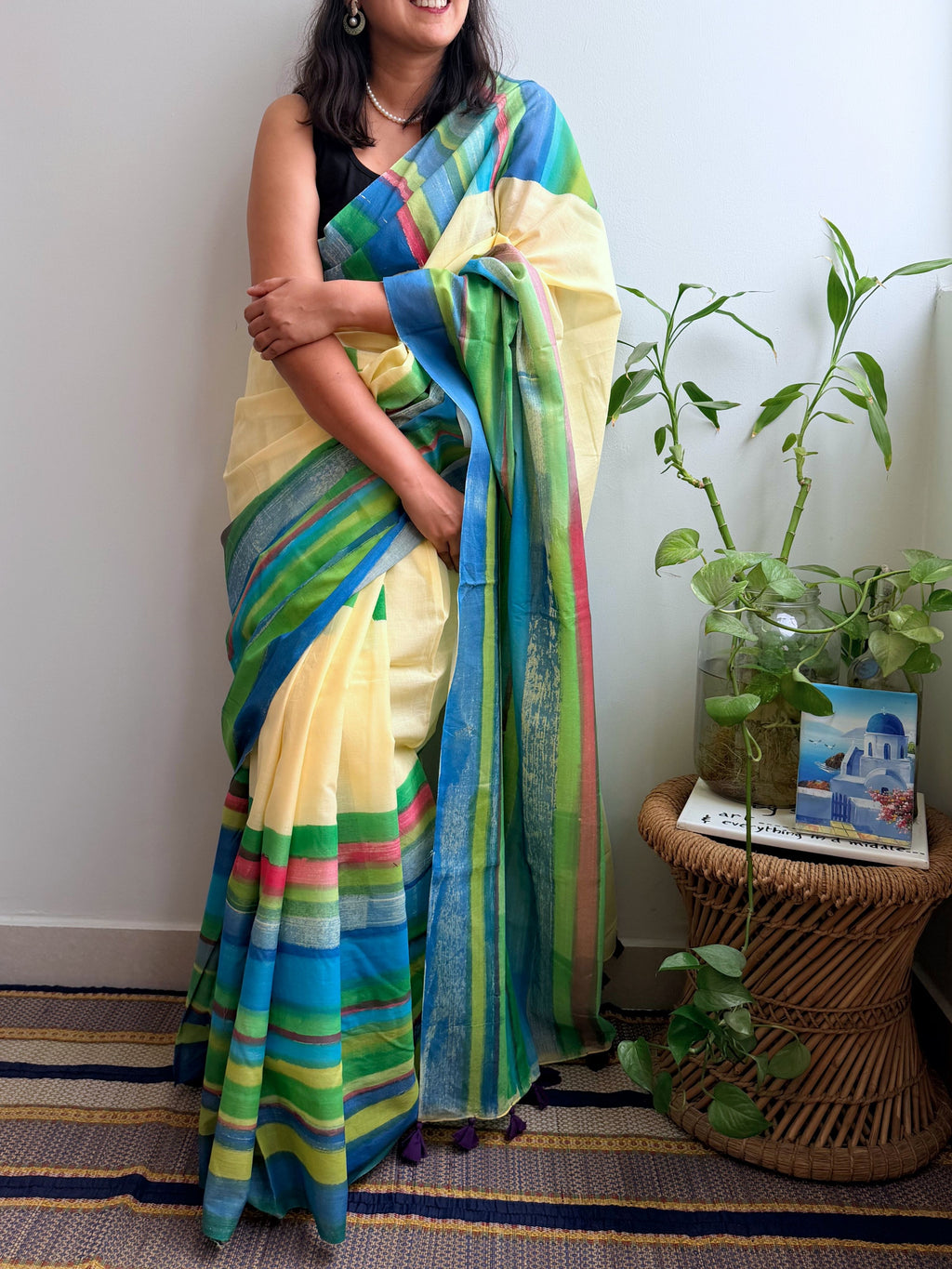 Lehar Painted Mul Cotton Saree