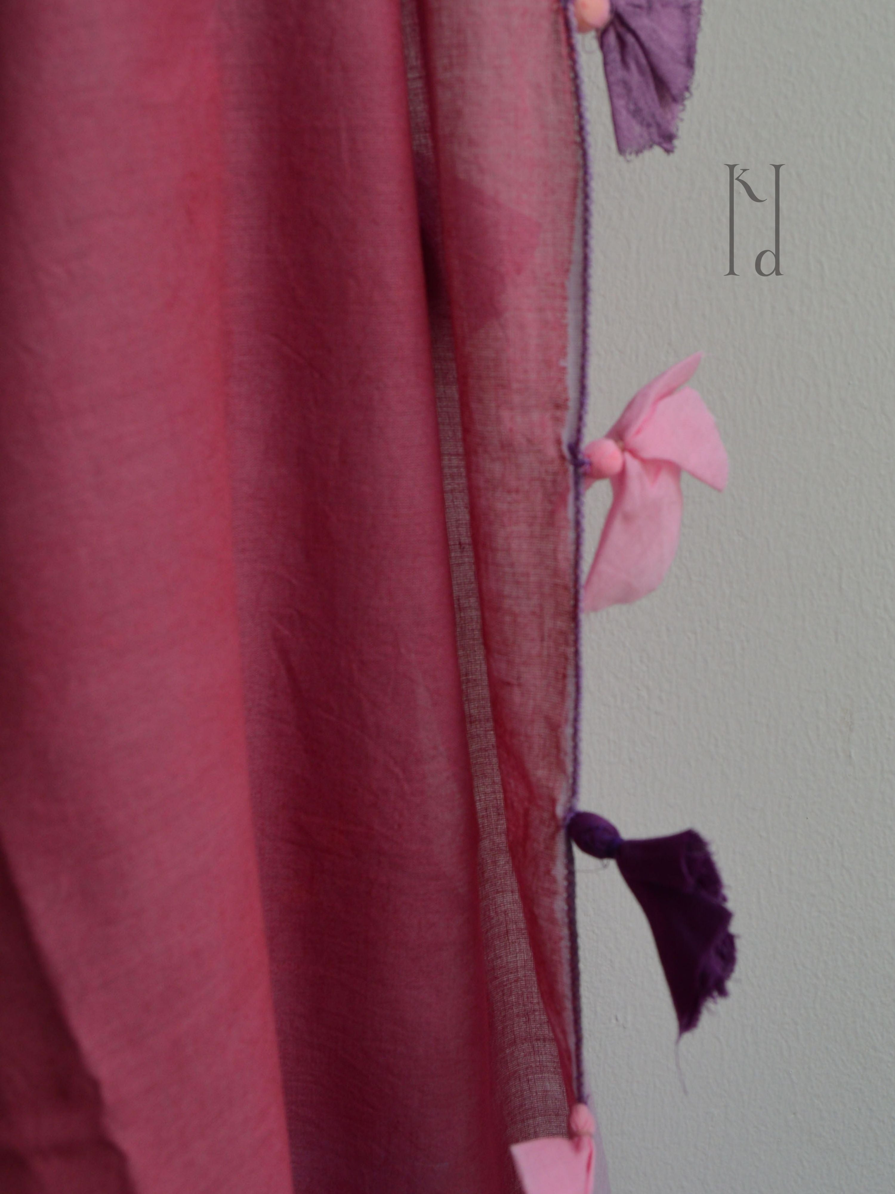 Hearts Painted Mul Cotton Saree