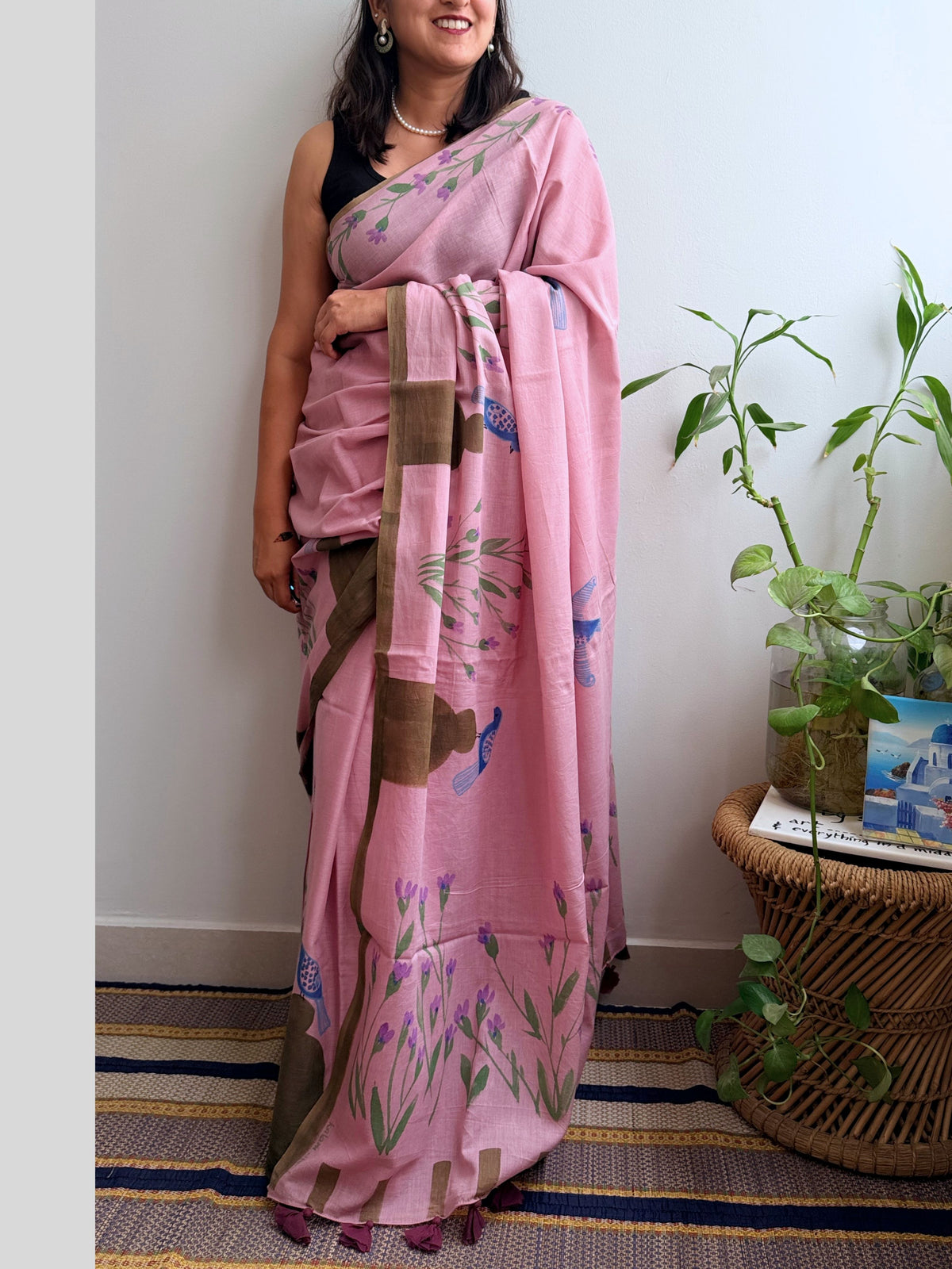 Lilly Painted Mul Cotton Saree
