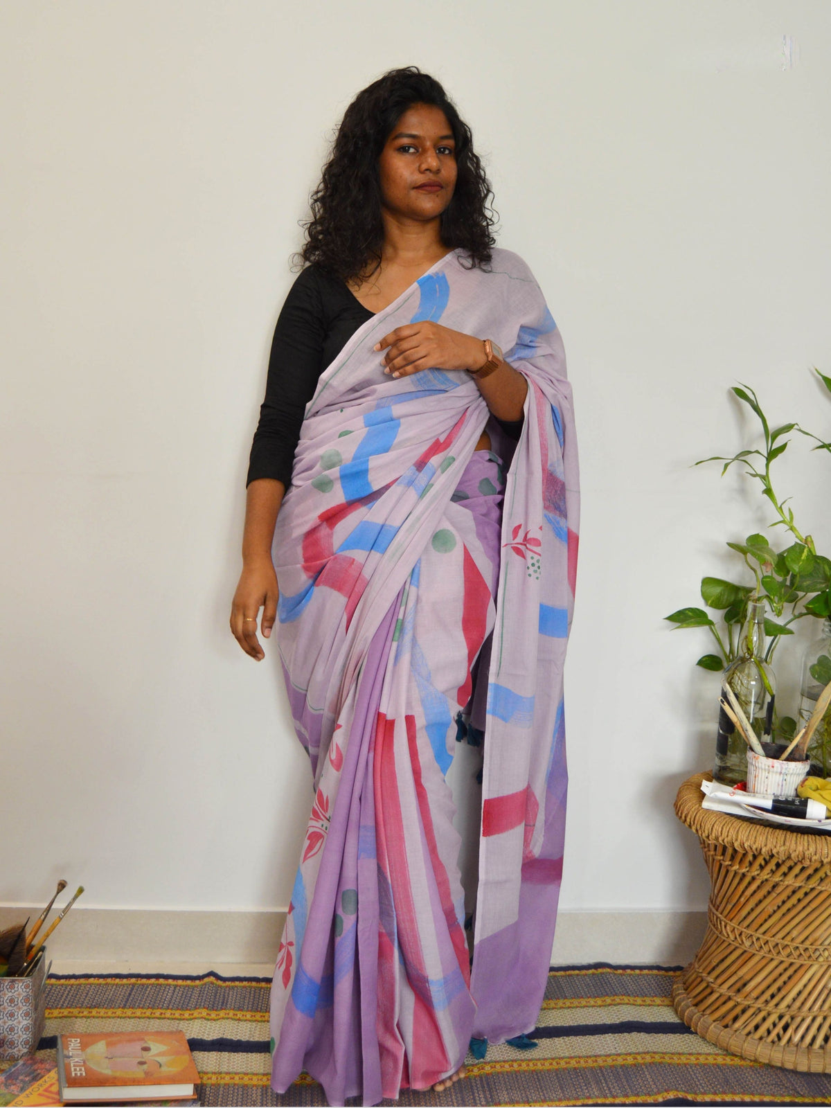 Jamini Painted Mul Cotton Saree