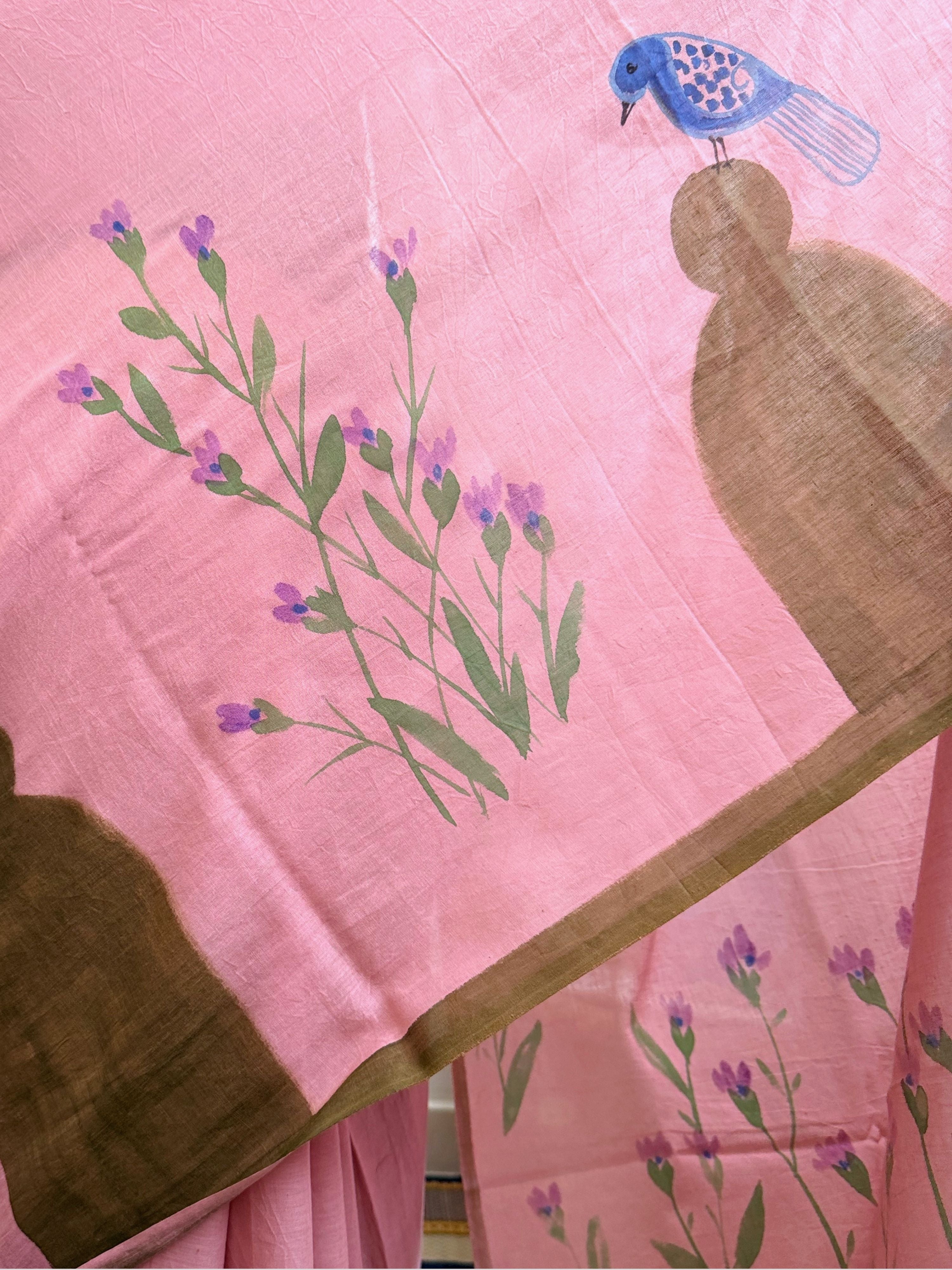 Lilly Painted Mul Cotton Saree