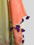 Wildflowers Painted Mul Cotton Saree