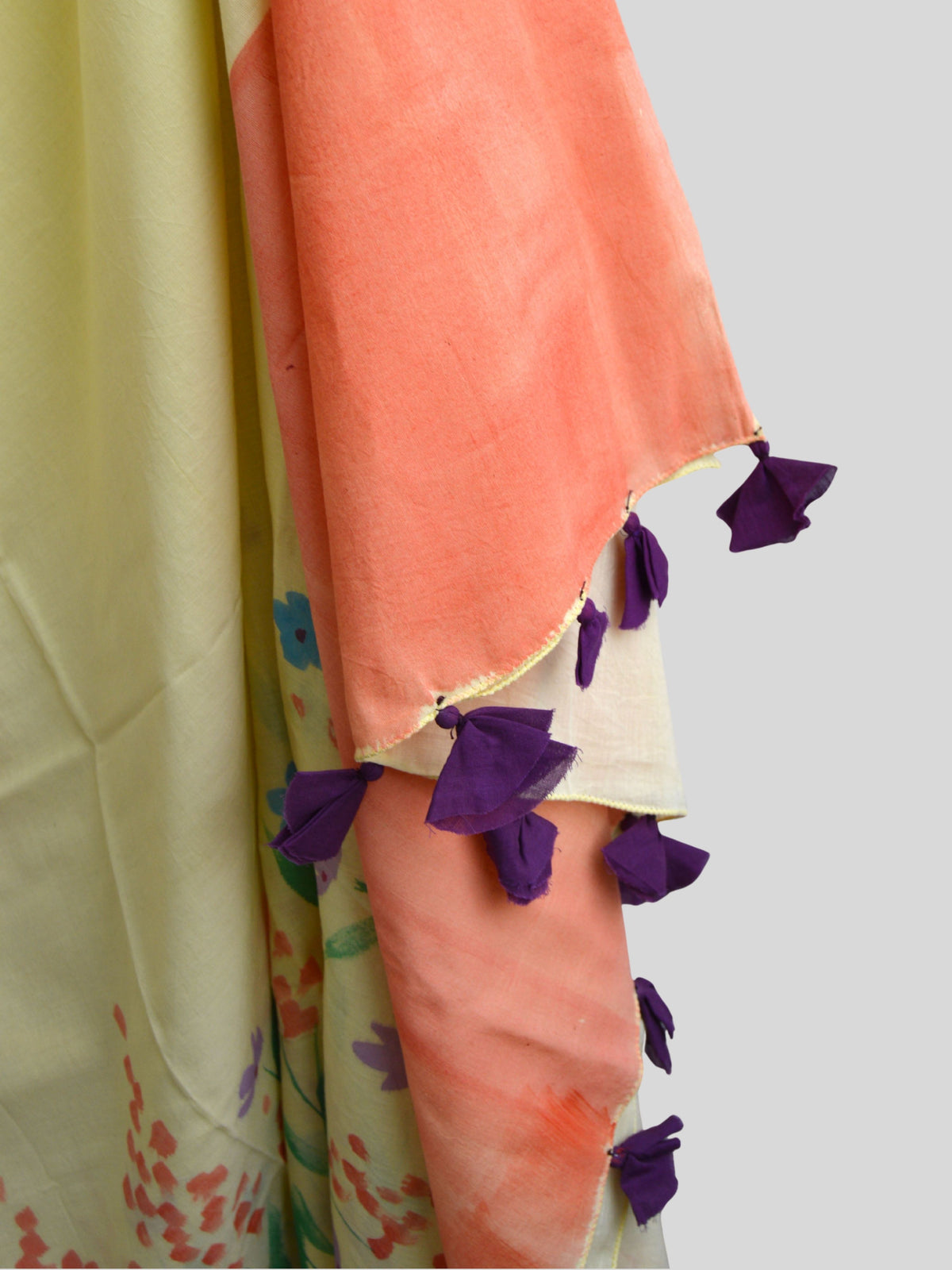 Wildflowers Painted Mul Cotton Saree