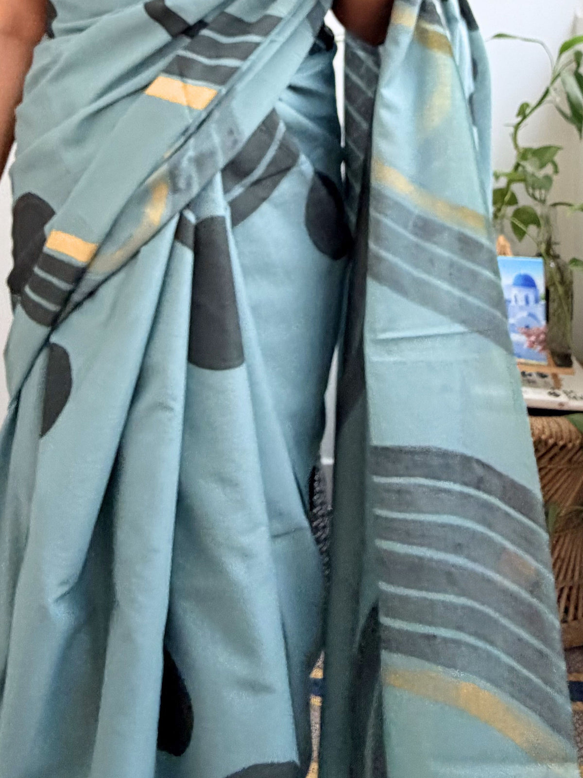 Deco Painted Mul Cotton Saree