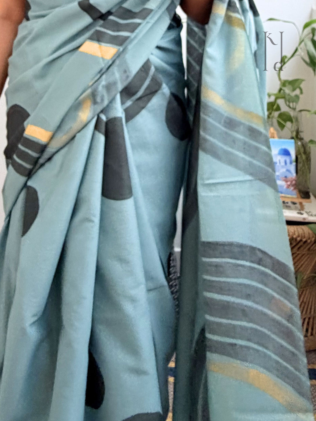 Deco Painted Mul Cotton Saree