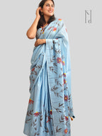 Daisy Painted Mul Cotton Sares