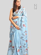 Daisy Painted Mul Cotton Sares