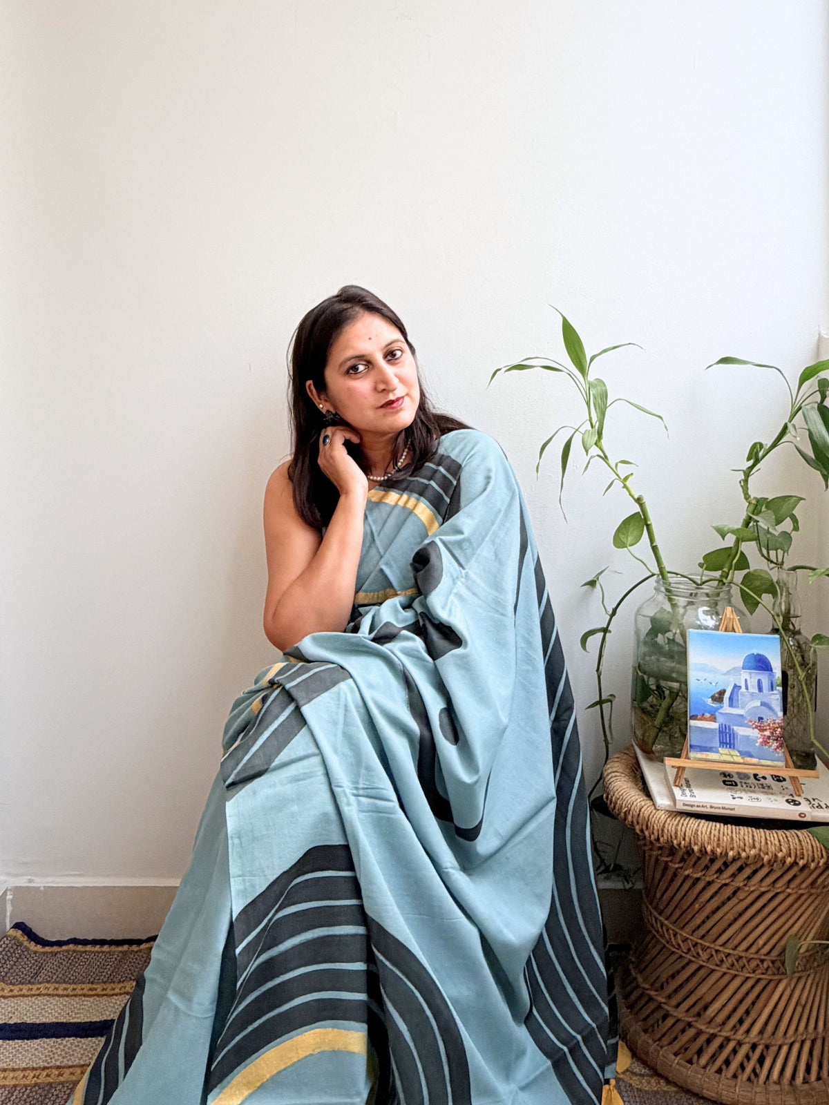 Deco Painted Mul Cotton Saree
