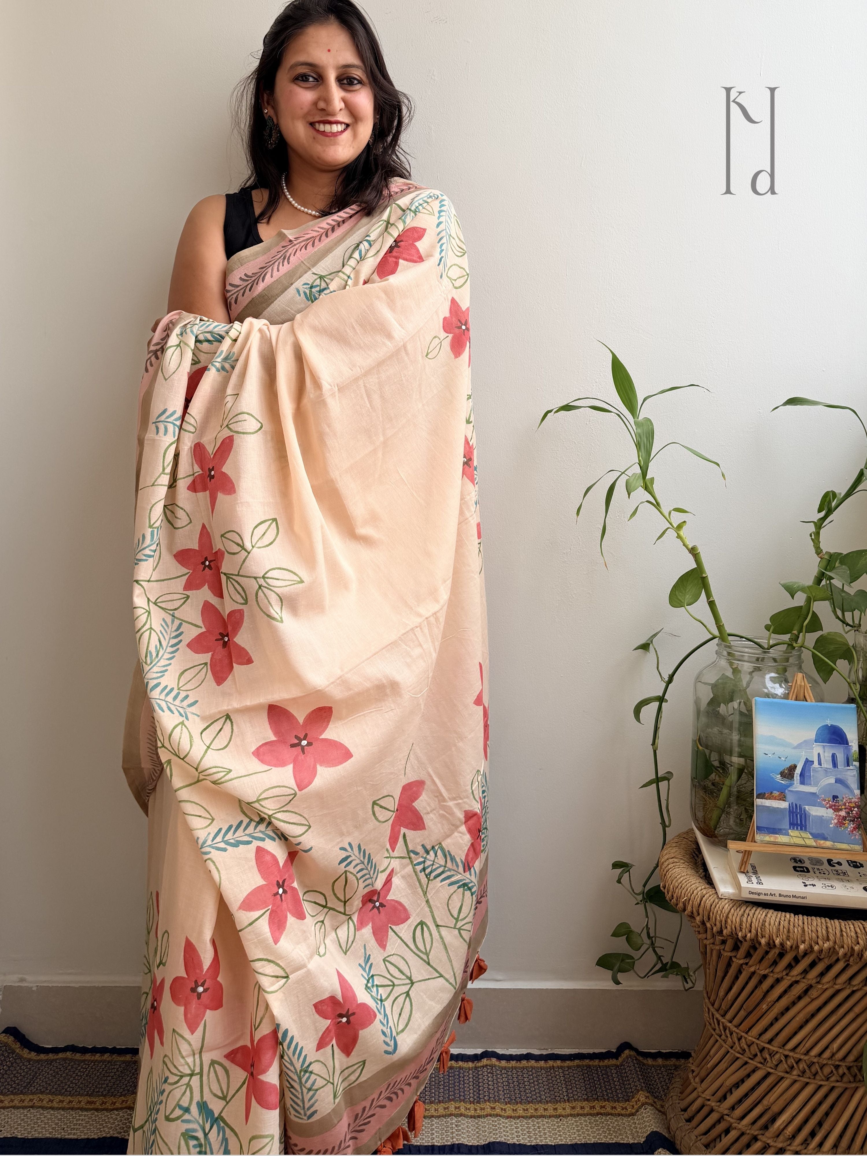 Fida Painted Mul Cotton Saree