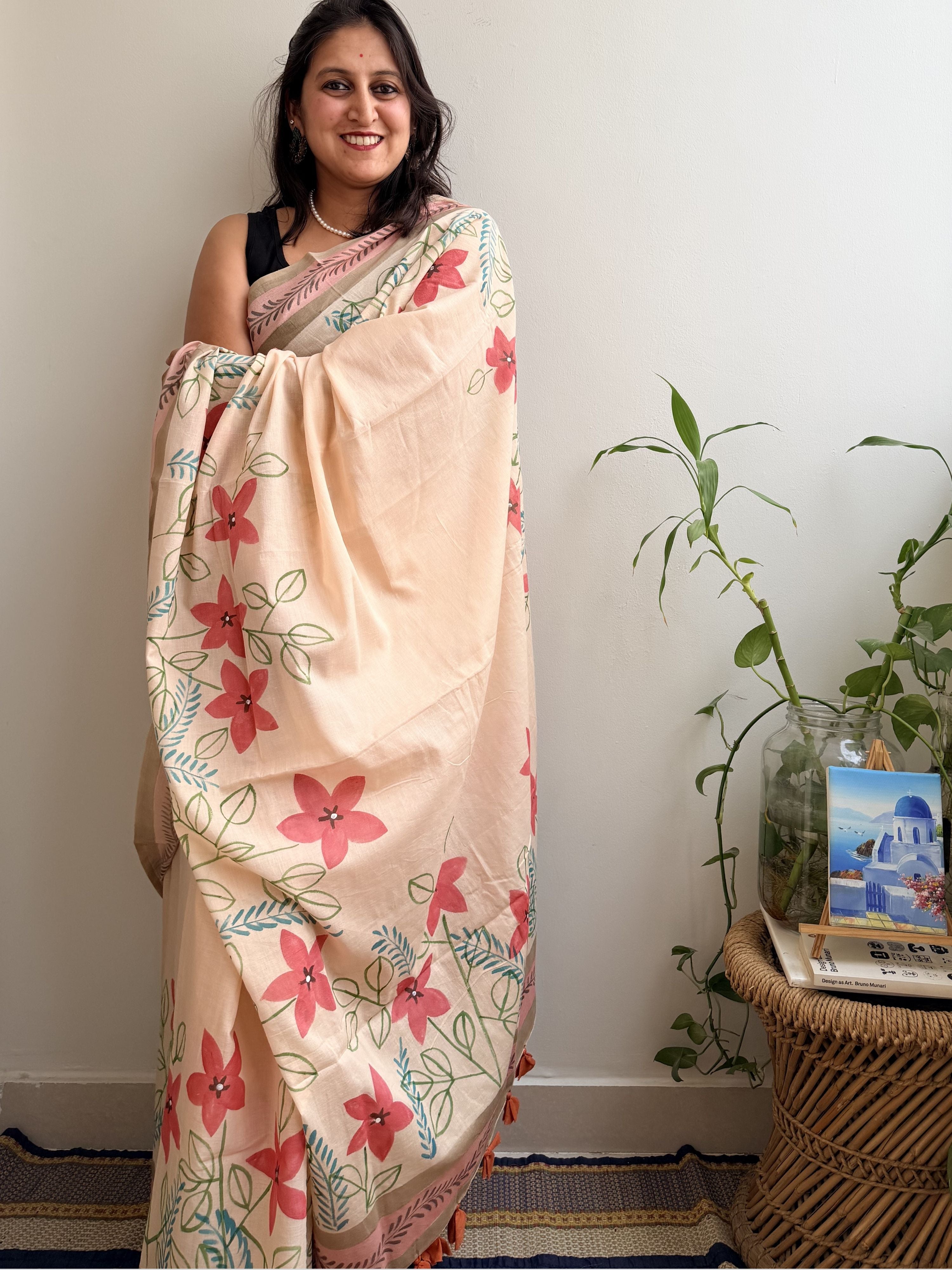 Fida Painted Mul Cotton Saree