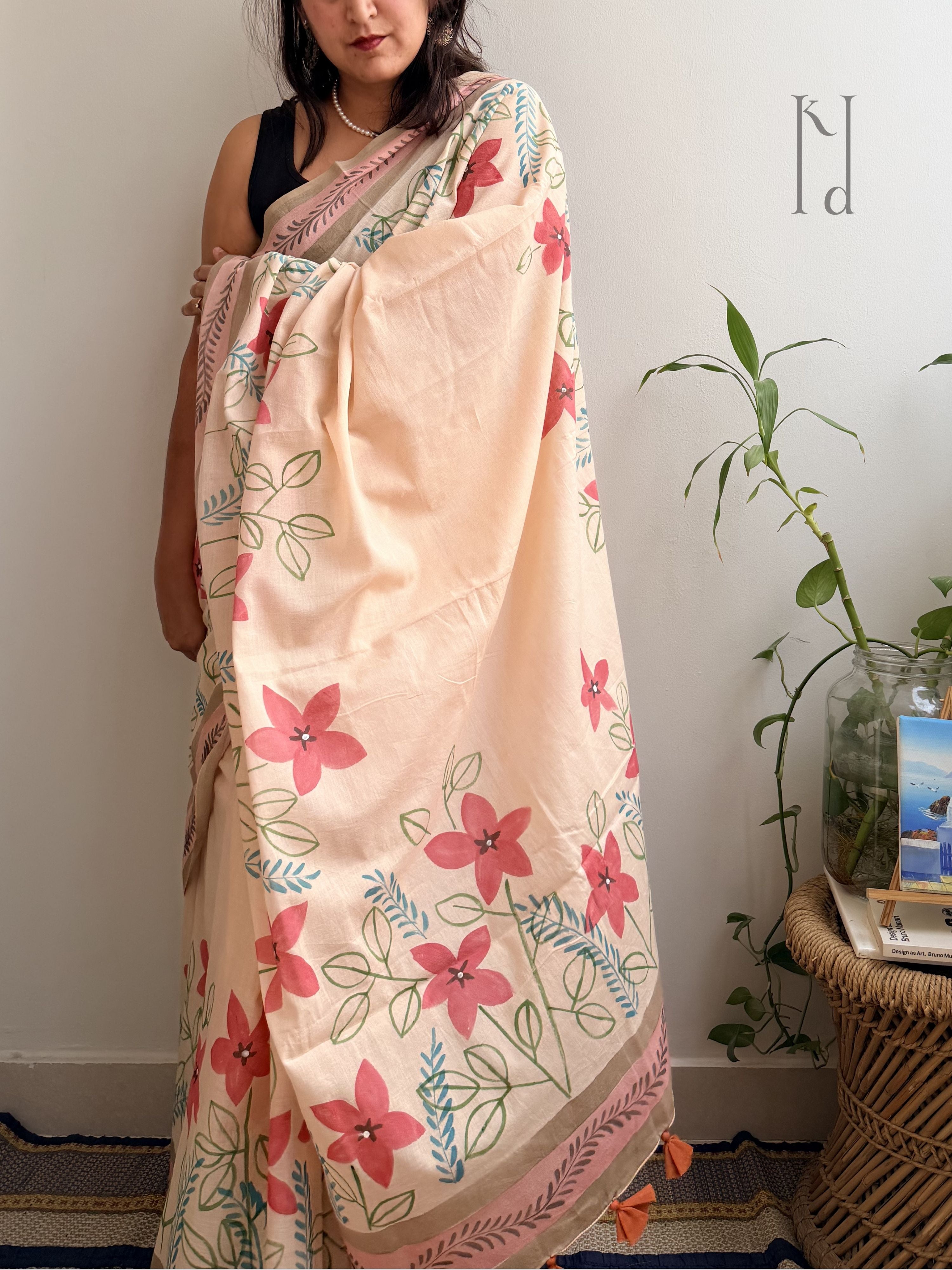 Fida Painted Mul Cotton Saree
