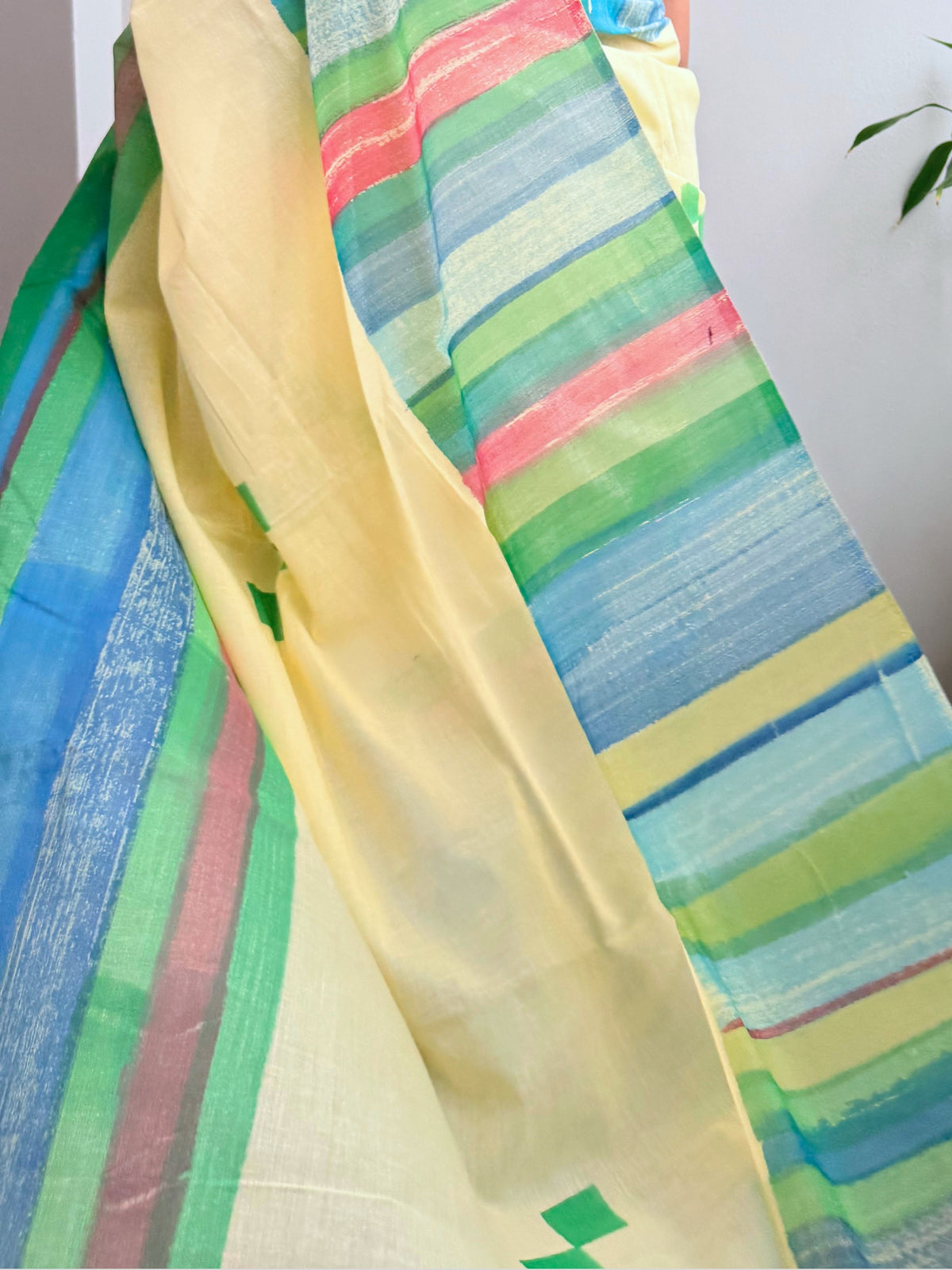 Lehar Painted Mul Cotton Saree