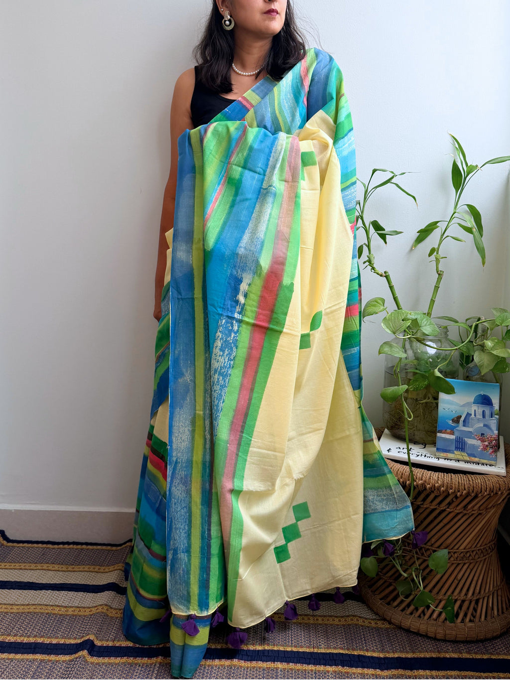 Lehar Painted Mul Cotton Saree