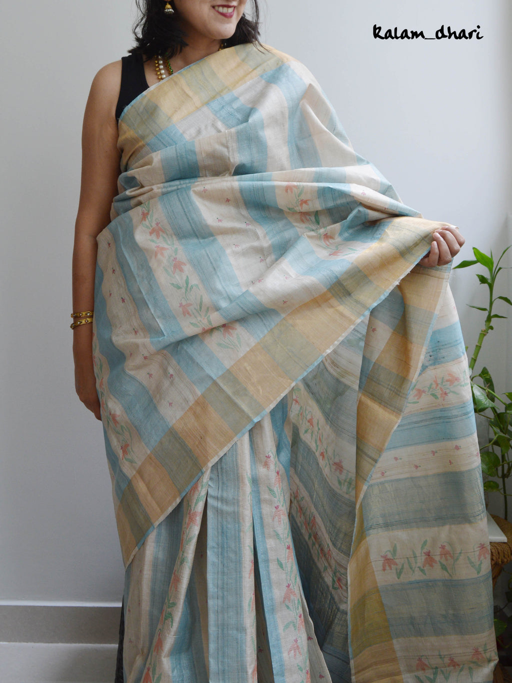 Dhaari Painted Kosa Silk Saree