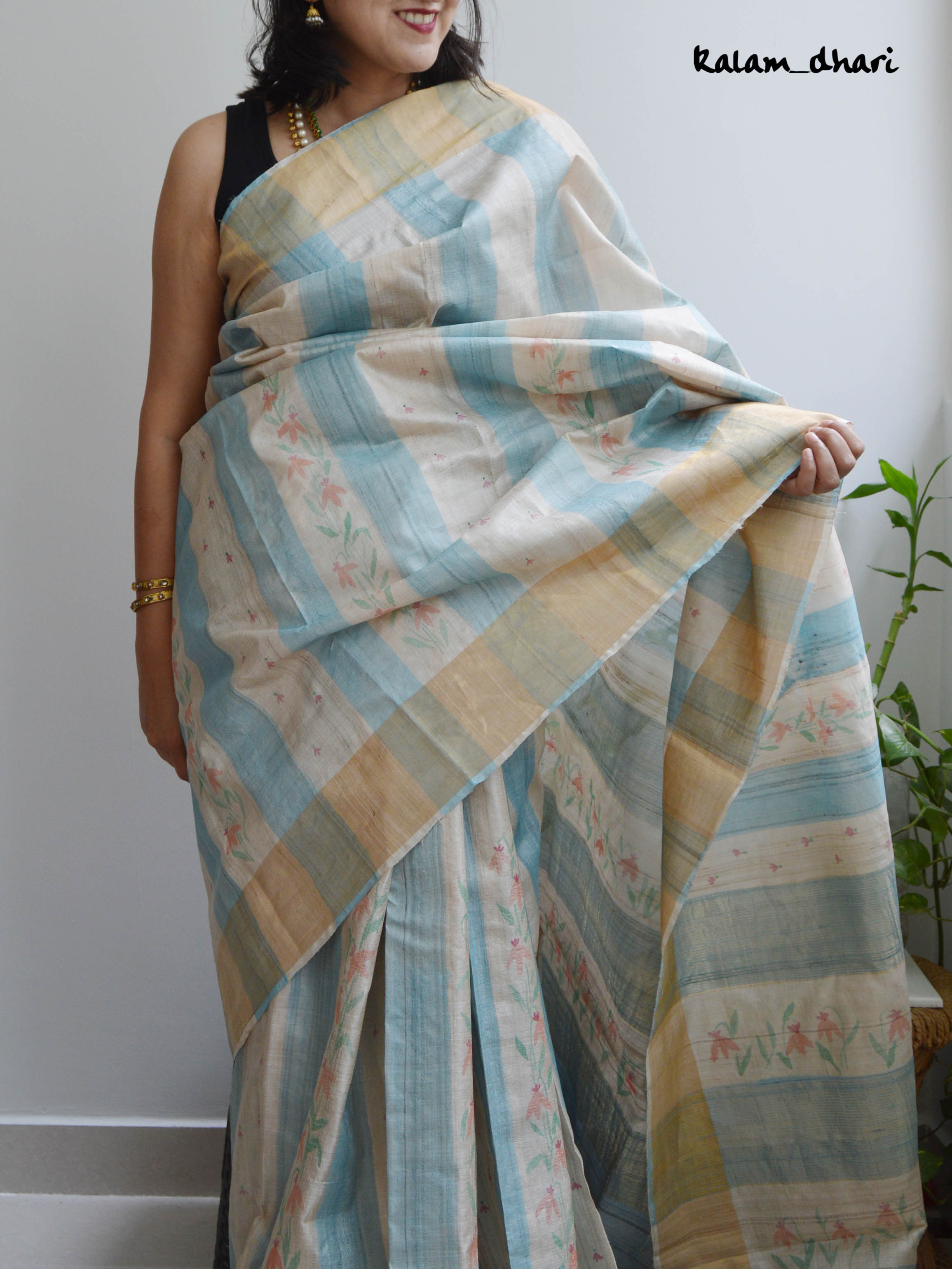 Dhaari Painted Kosa Silk Saree