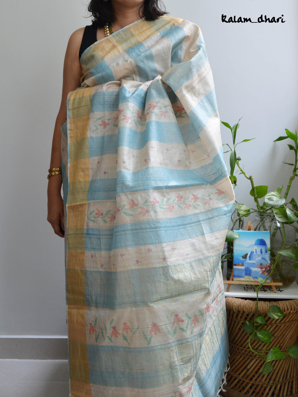 Dhaari Painted Kosa Silk Saree